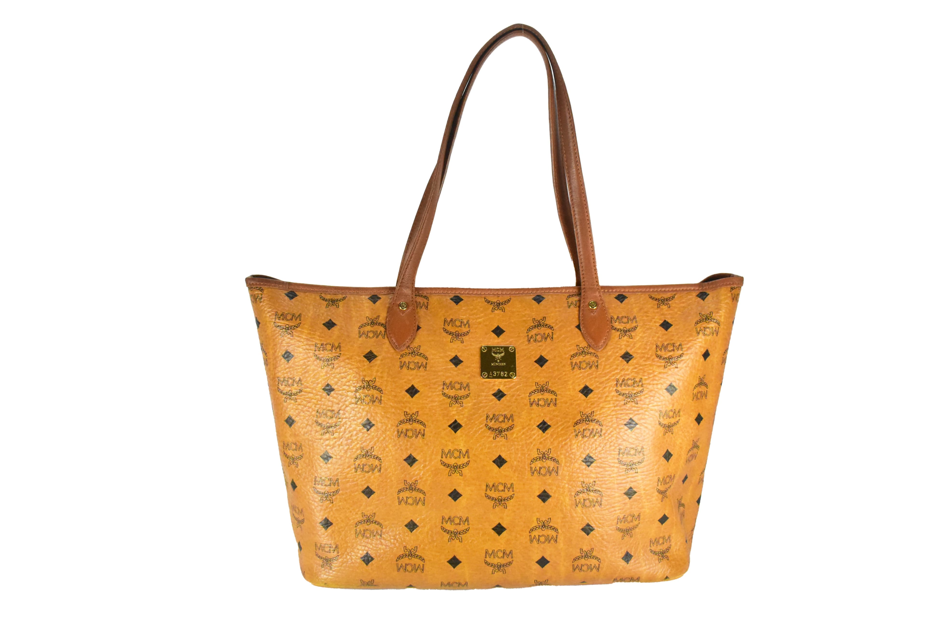 ✅MCM SHOPPER vintmarket.de MEDIUM SCHULTERTASCHE COGNAC 4337