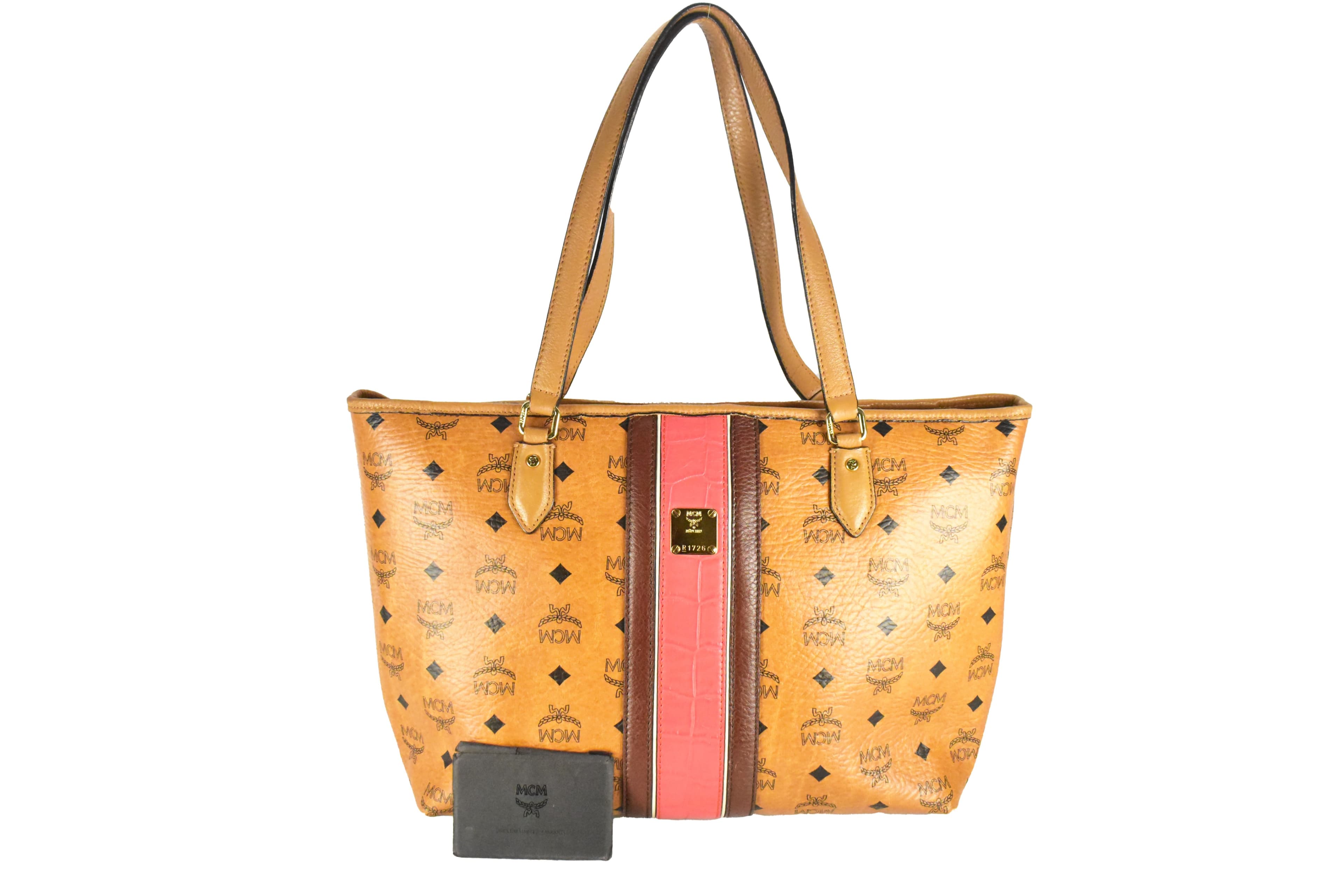 MCM SHOPPER MEDIUM vintmarket.de SCHULTERTASCHE COGNAC 4338