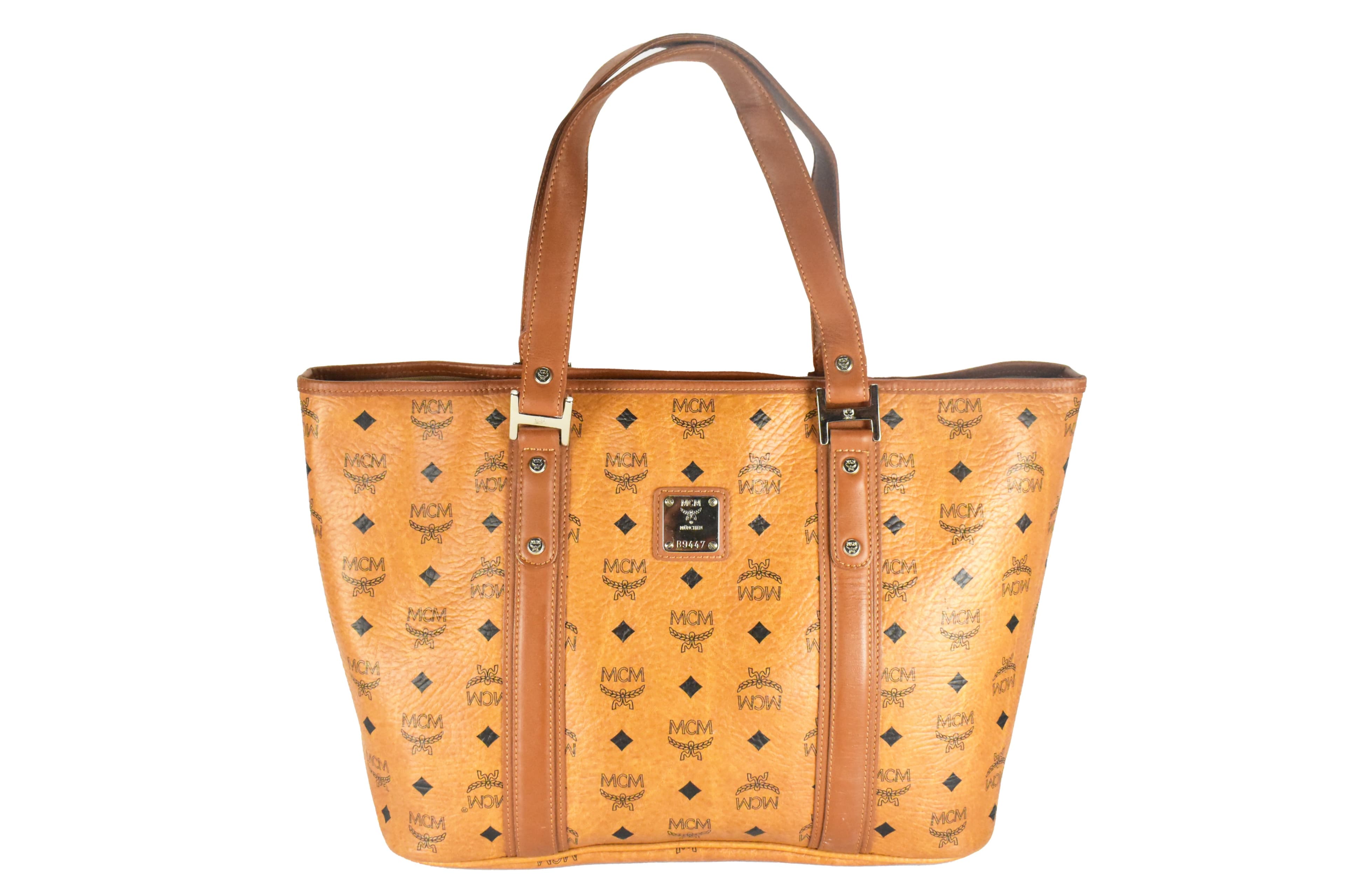MCM SHOPPER MEDIUM vintmarket.de VISETOS TASCHE COGNAC 4342
