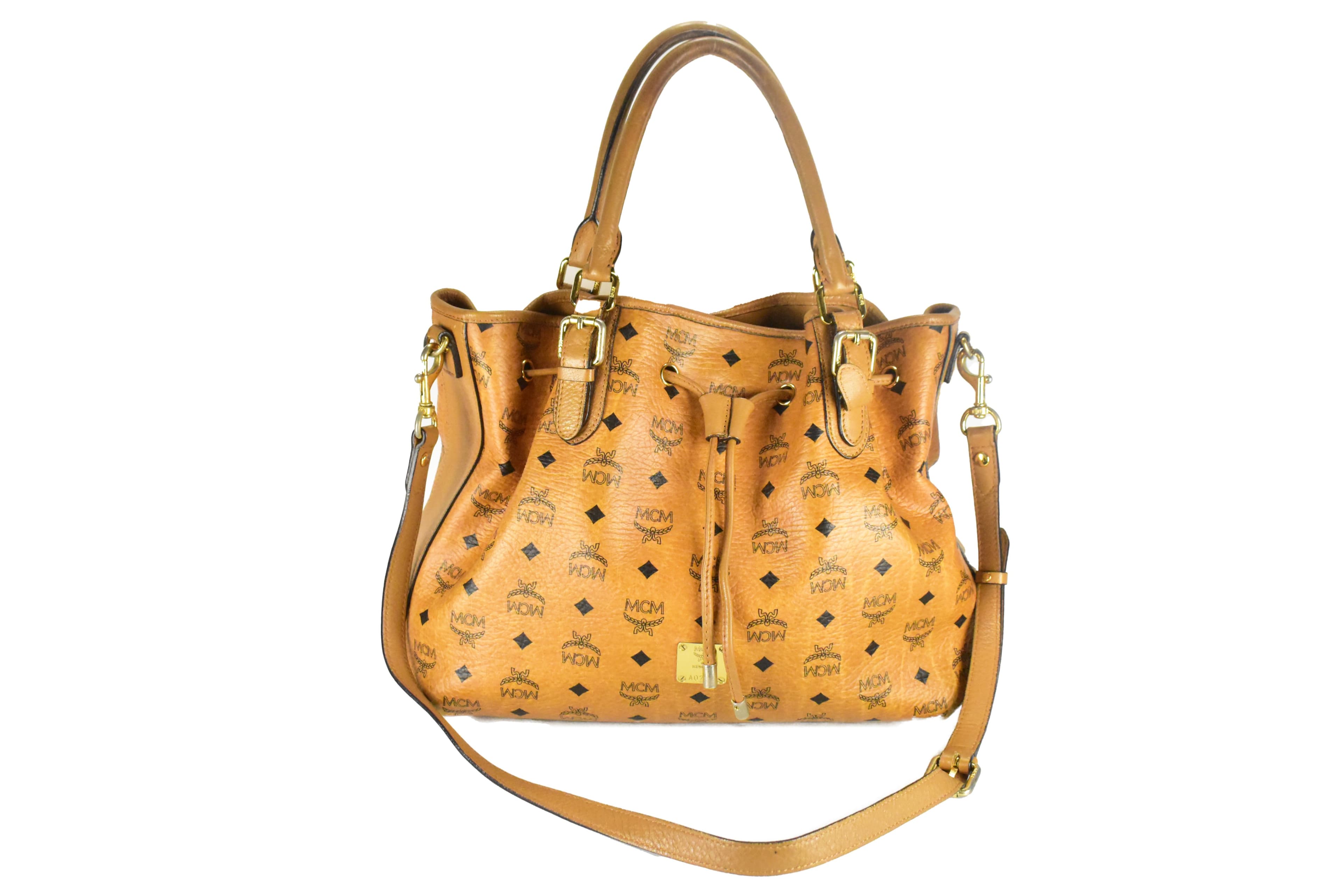 ✅MCM TASCHE GROß vintmarket-de SCHULTERTASCHE COGNAC 4344