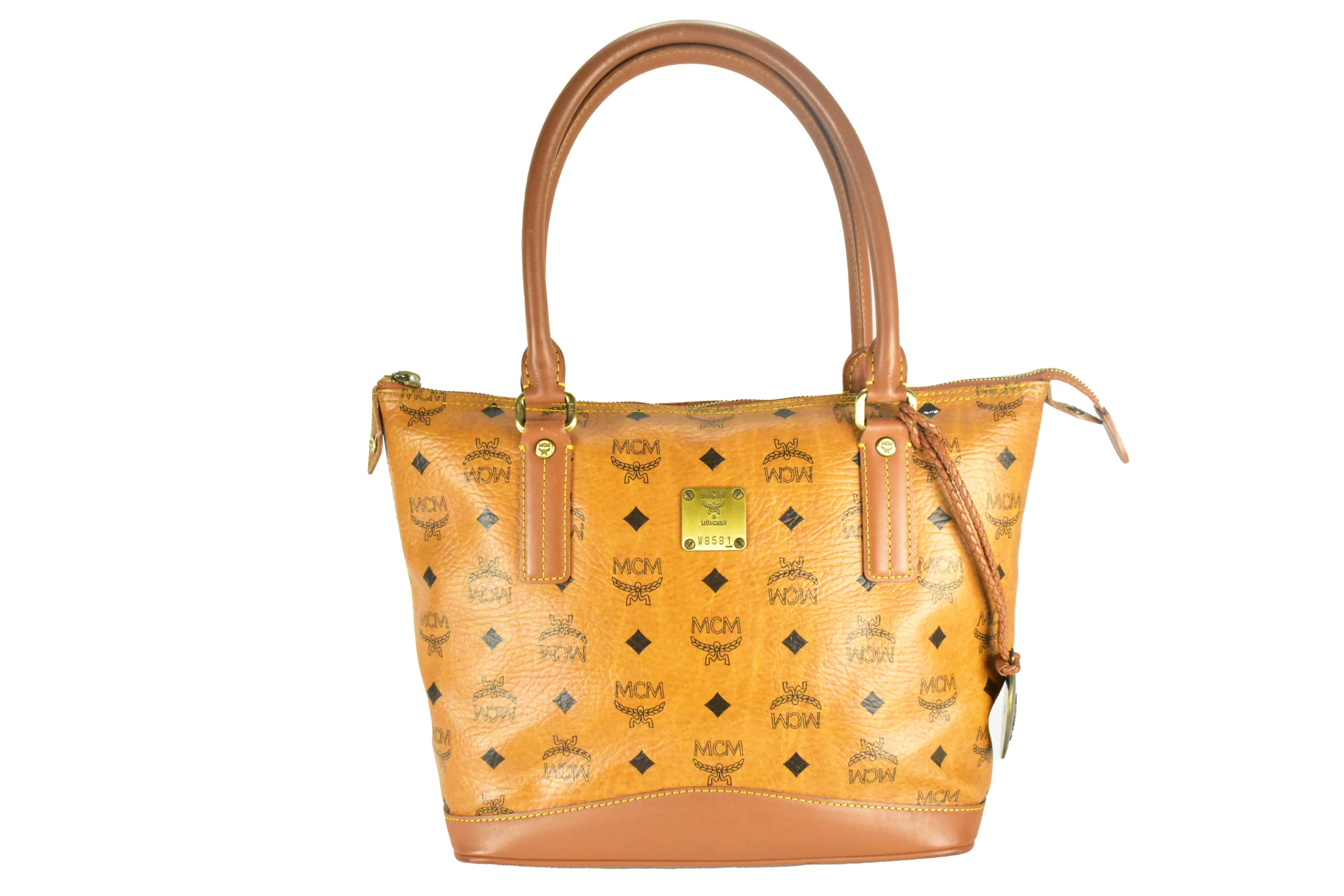 ✅MCM SCHULTERTASCHE HANDTASCHE vintmarket.de COGNAC 4345