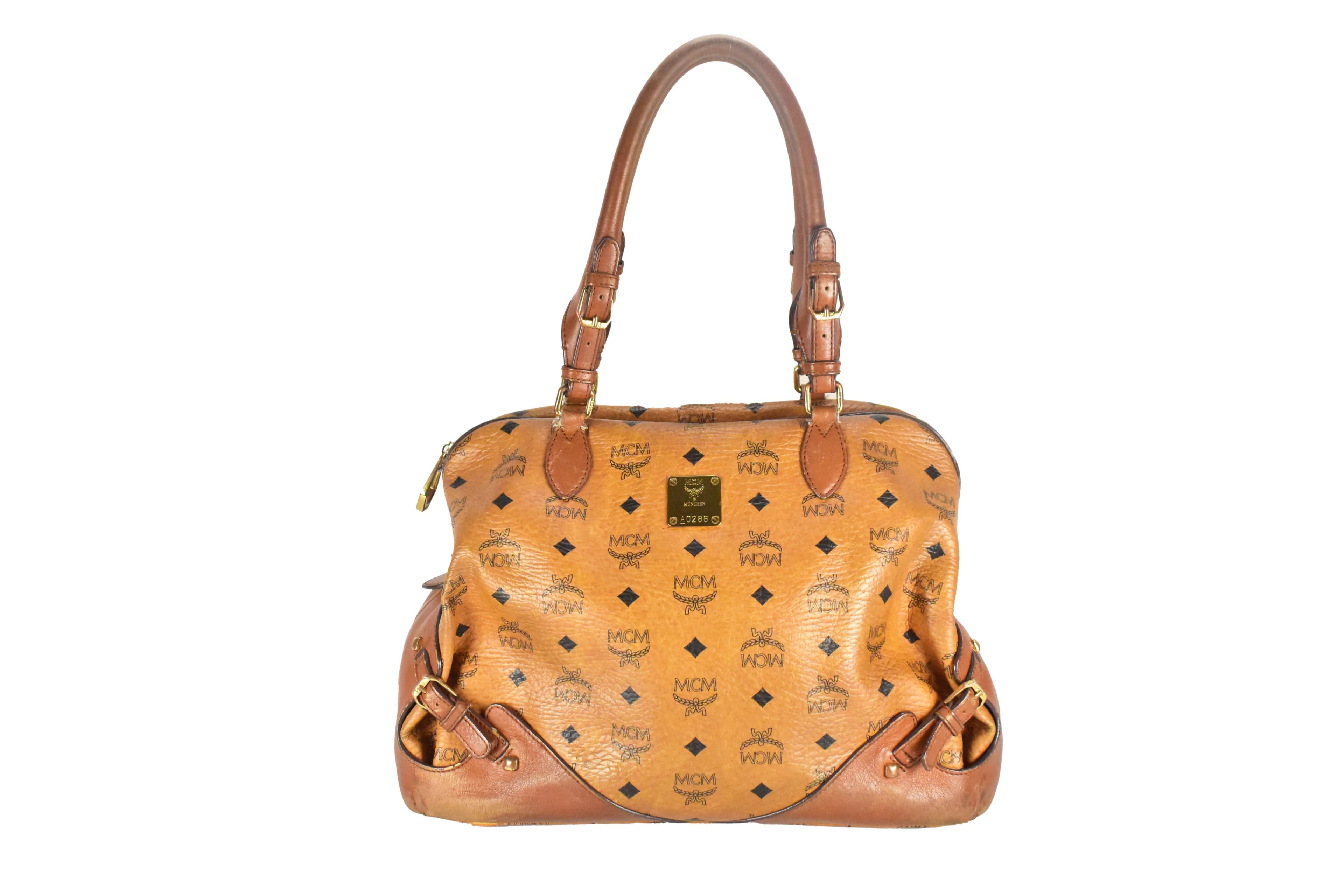 ✅MCM SCHULTERTASCHE HANDTASCHE vintmarket.de COGNAC 4354