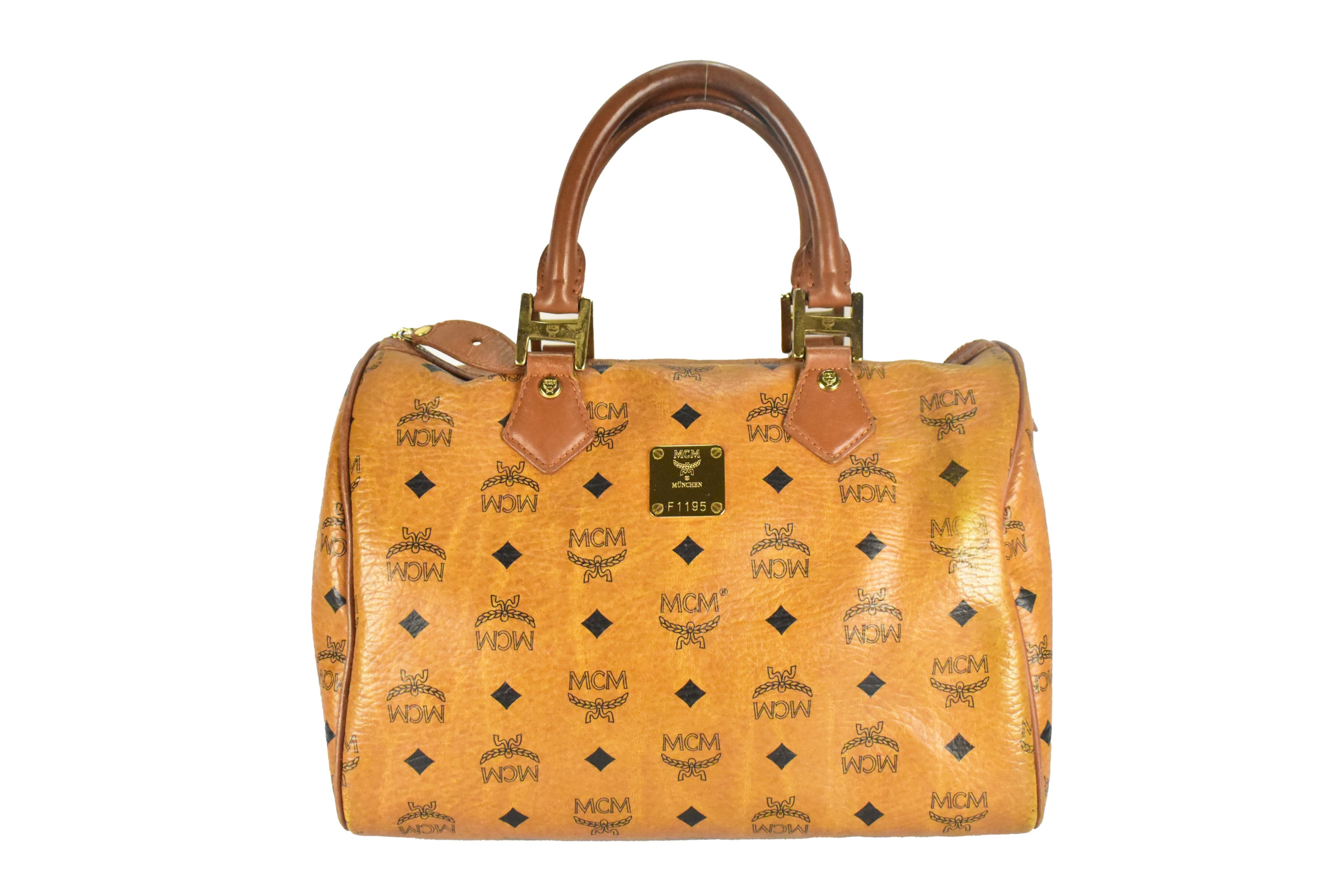 ✅MCM TASCHE vintmarket.de BOSTON CROSSBODY COGNAC 4356