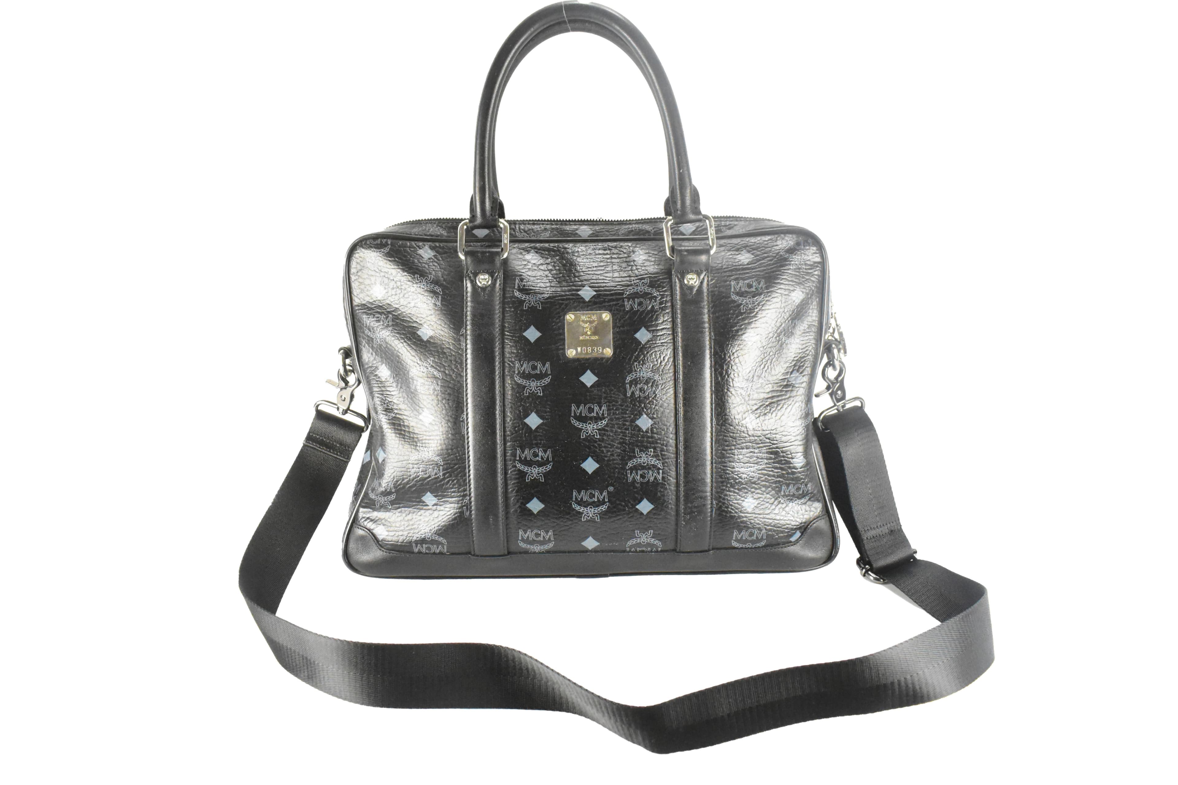 ✅MCM AKTENTASCHE vintmarket.de SCHULTERTASCHE SCHWARZ 4363