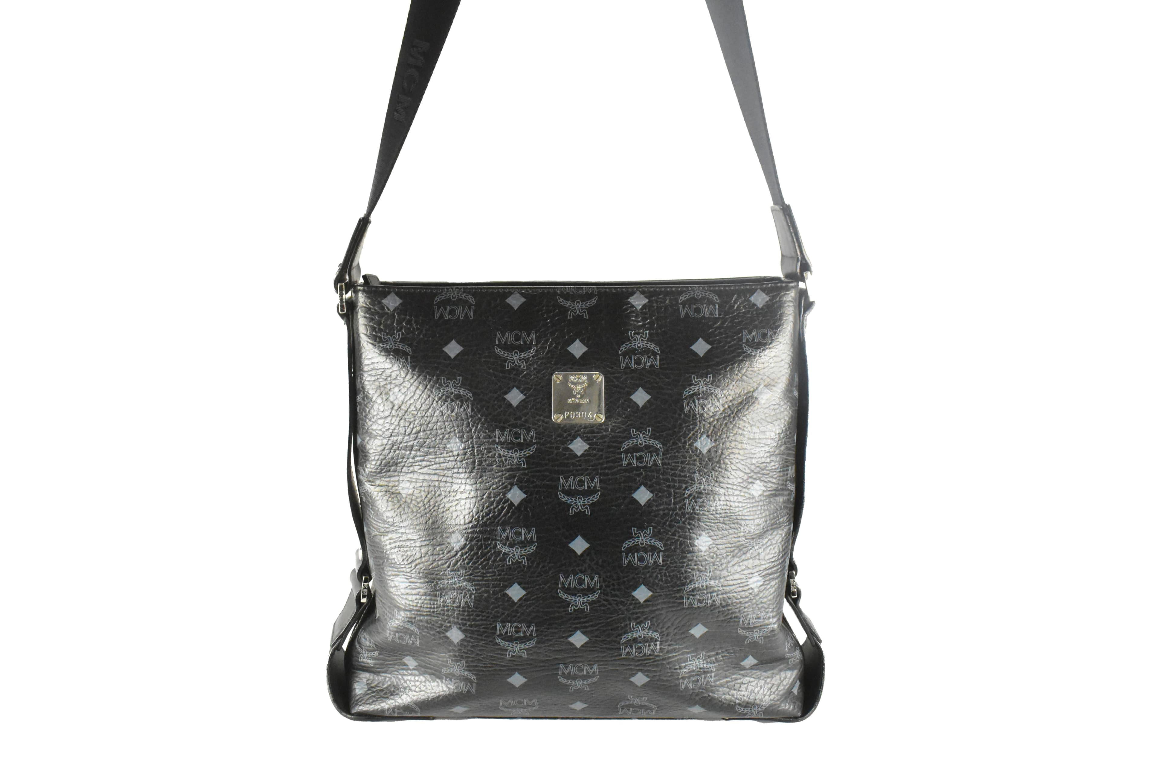 ✅MCM MESSENGER vintmarket.de UMHÄNGETASCHE SCHWARZ 4364