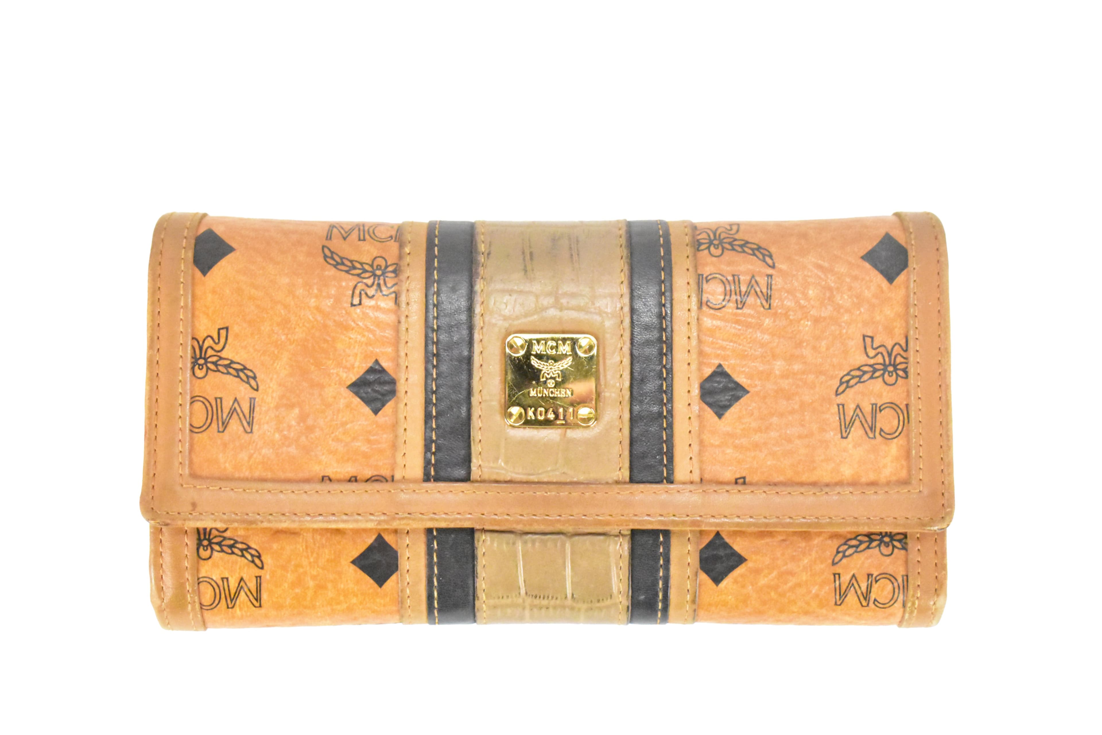 MCM vintmarket.de GELDBEUTEL GELDBÖRSE COGNAC BRAUN 4370