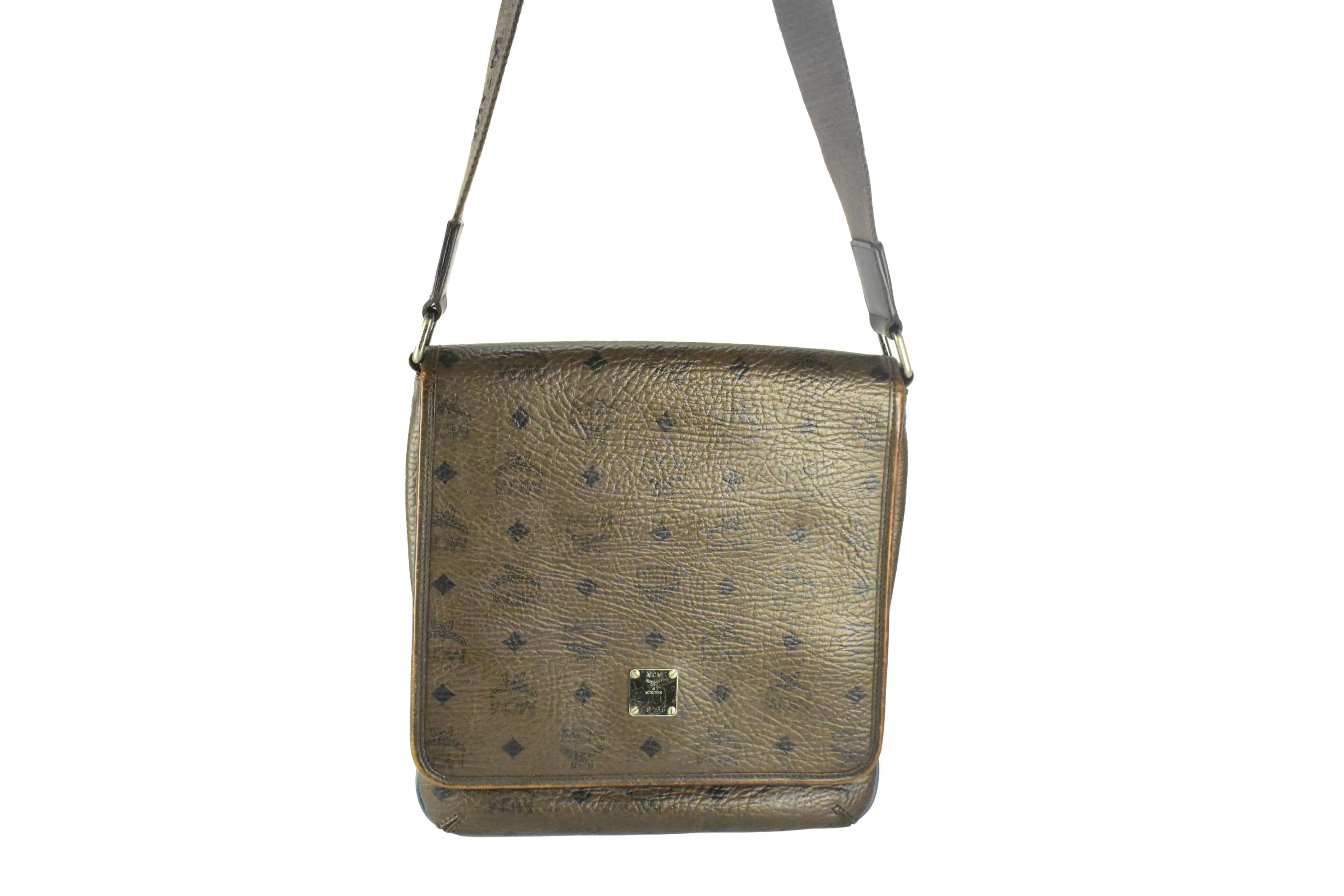 ✅MCM SCHULTERTASCHE MESSENGER vintmarket.de CROSSBODY BRAUN 4365