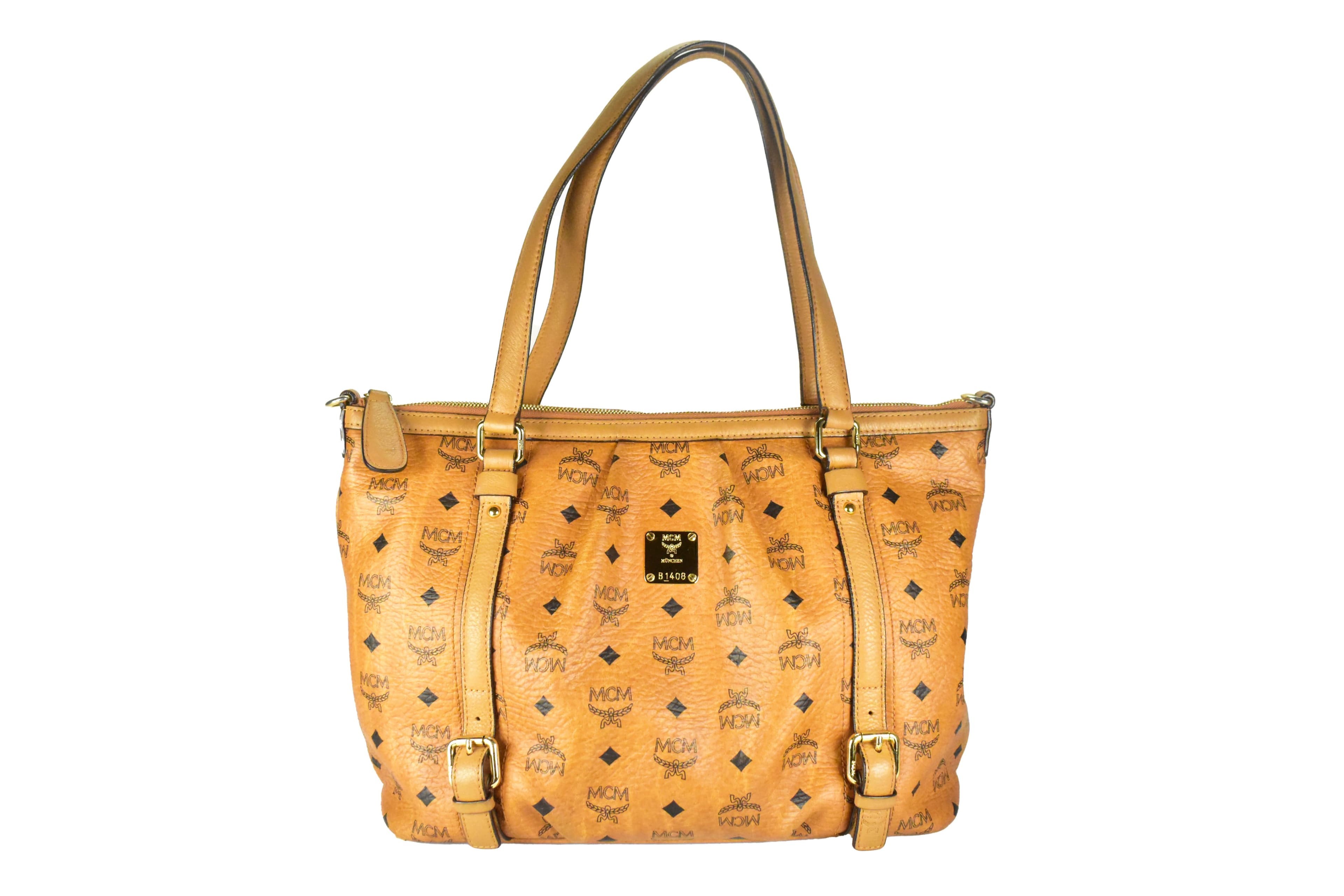 ✅MCM SCHULTERTASCHE MEDIUM vintmarket.de CROSSBODY COGNAC 4375