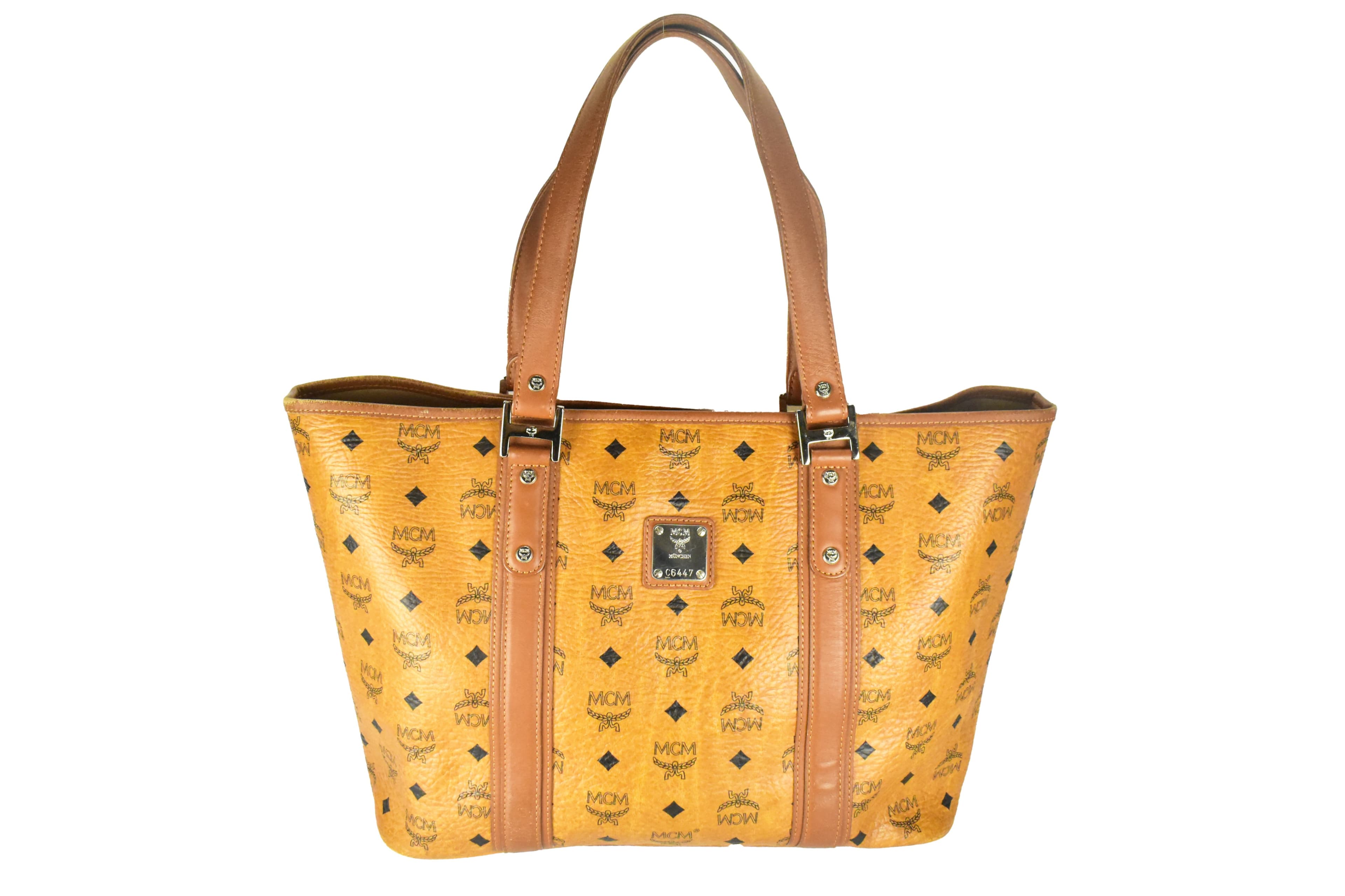 MCM SHOPPER MEDIUM vintmarket.de VISETOS TASCHE COGNAC 4380