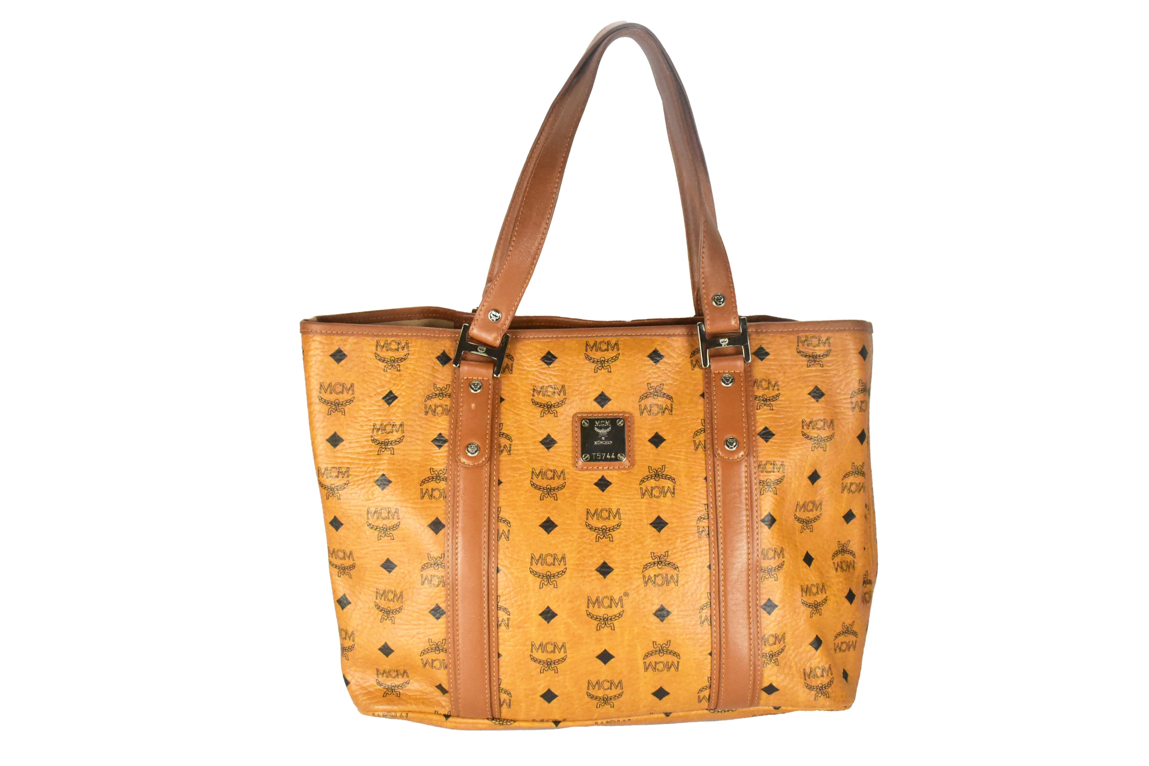 MCM SHOPPER MEDIUM vintmarket.de VISETOS TASCHE COGNAC 4379