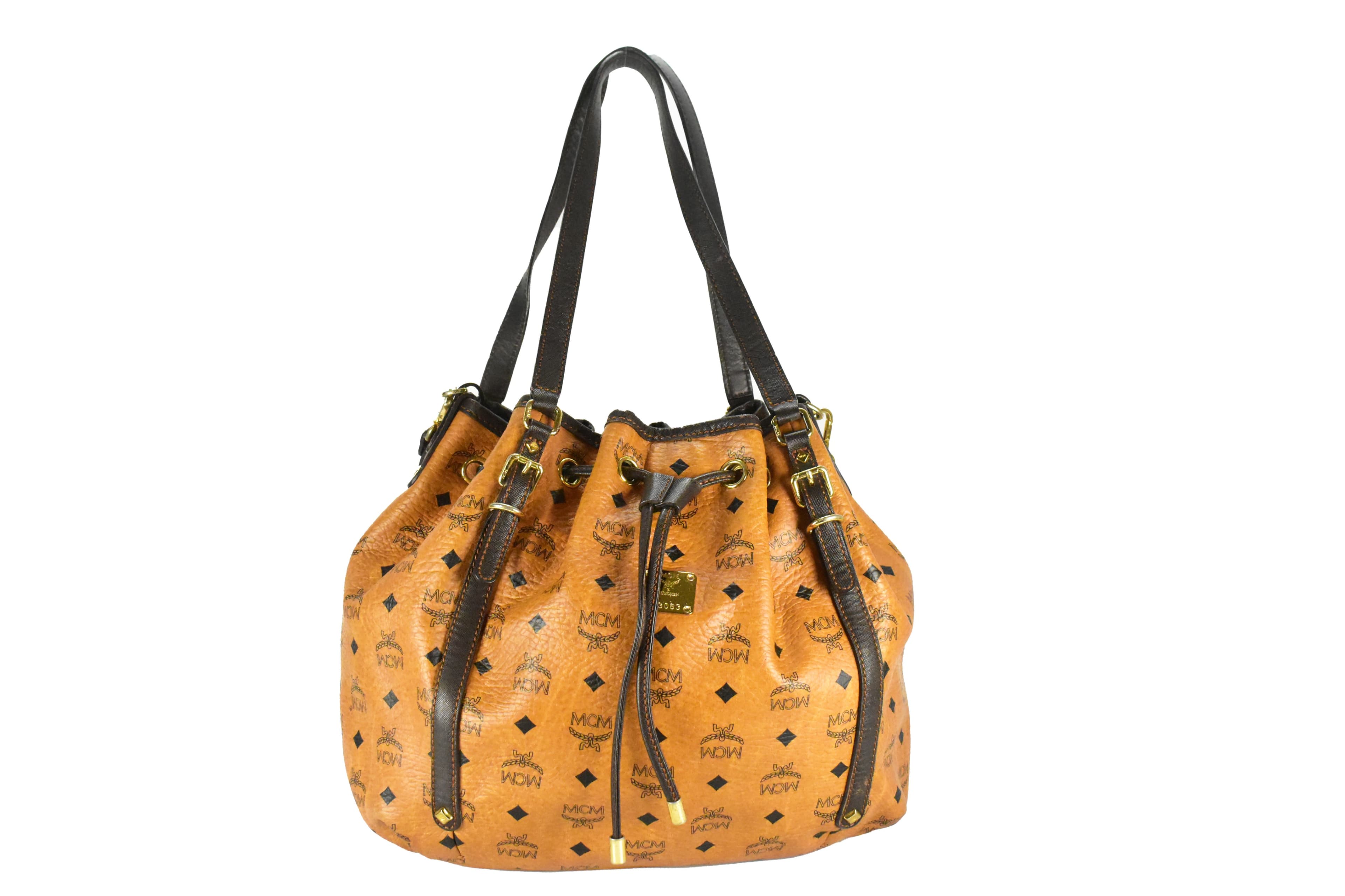 MCM SCHULTERTASCHE vintmarket.de HANDTASCHE CROSSBODY COGNAC 4384