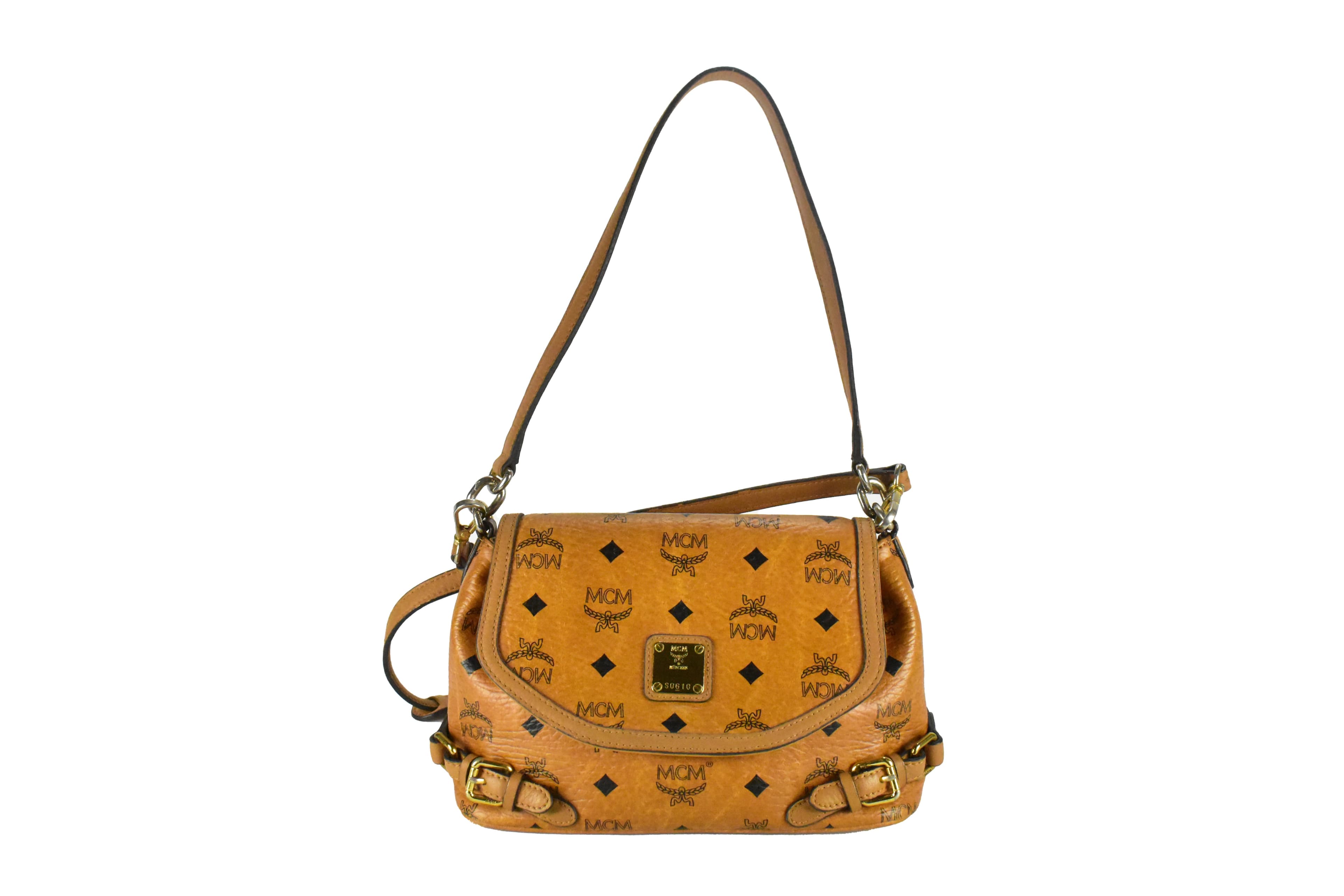 MCM CROSSBODY vintmarketde SATTELTASCHE UMHÄNGETASCHE COGNAC 4390