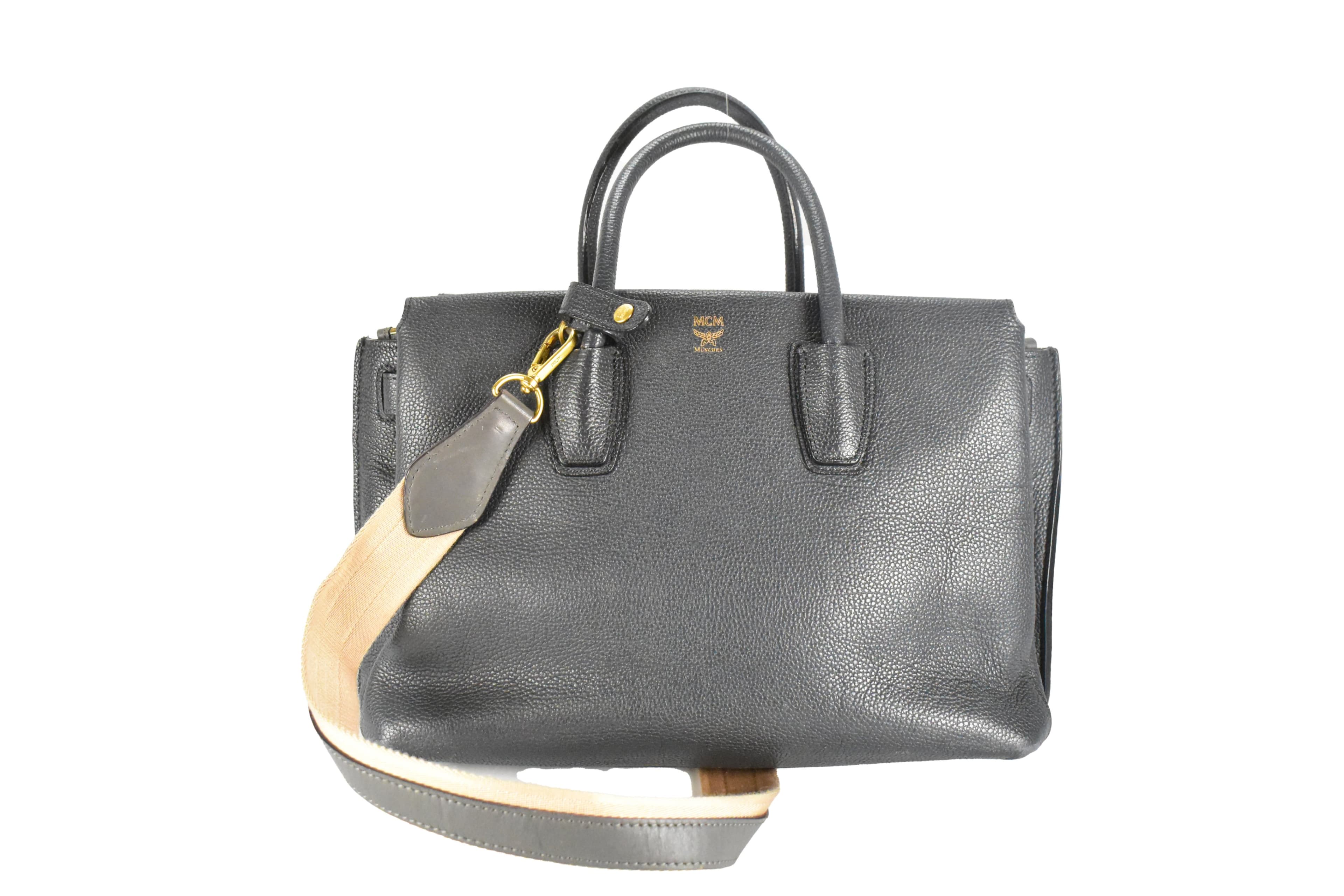 ✅MCM AKTENTASCHE vintmarket.de TASCHE LEDERTASCHE SCHWARZ 4393