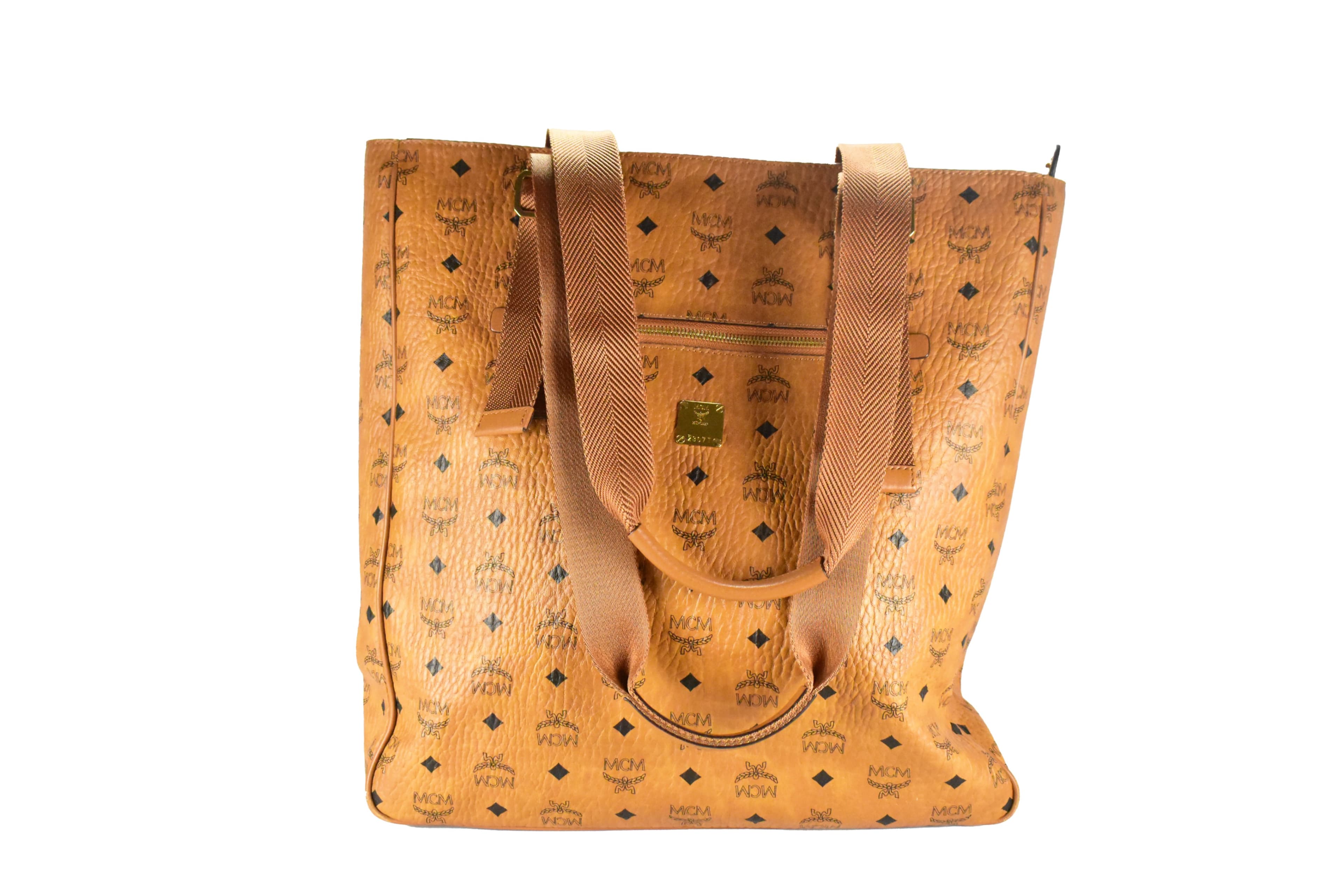 MCM SCHULTERTASCHE vintmarket.de CROSSBODY XXL TASCHE COGNAC 4396