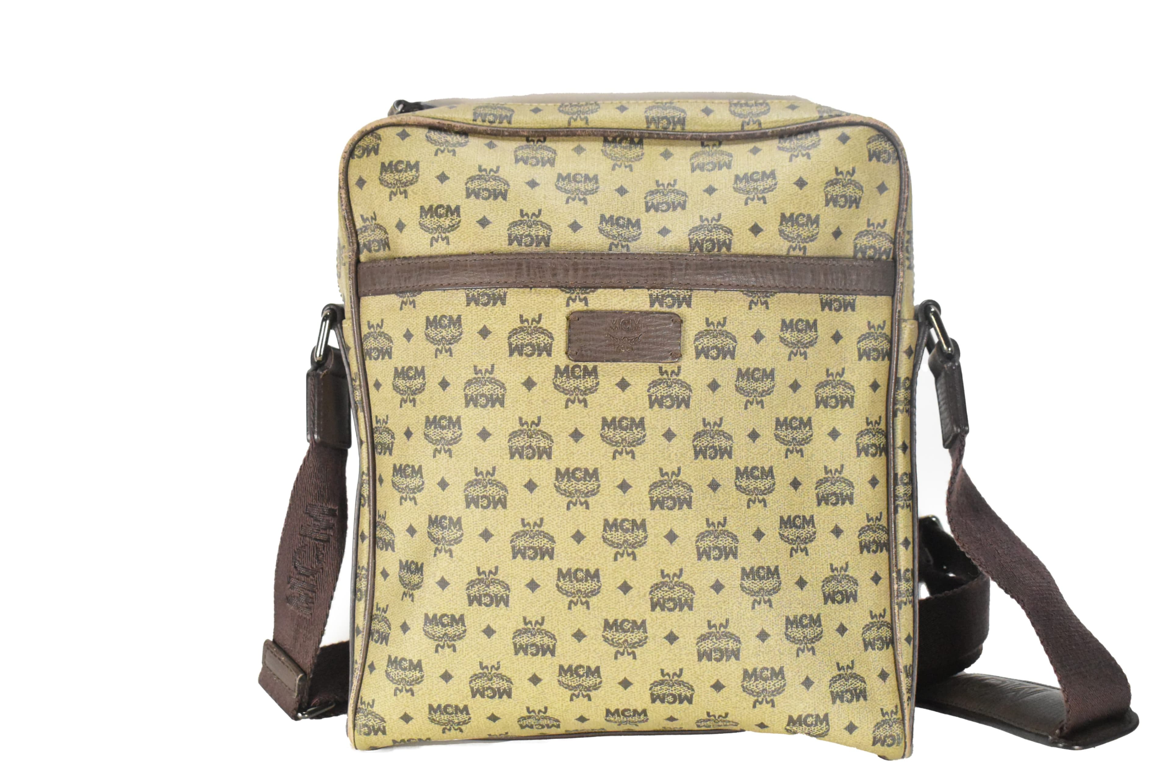 ✅MCM SCHULTERTASCHE vintmarket.de UMHÄNGETASCHE GRÜN 4399
