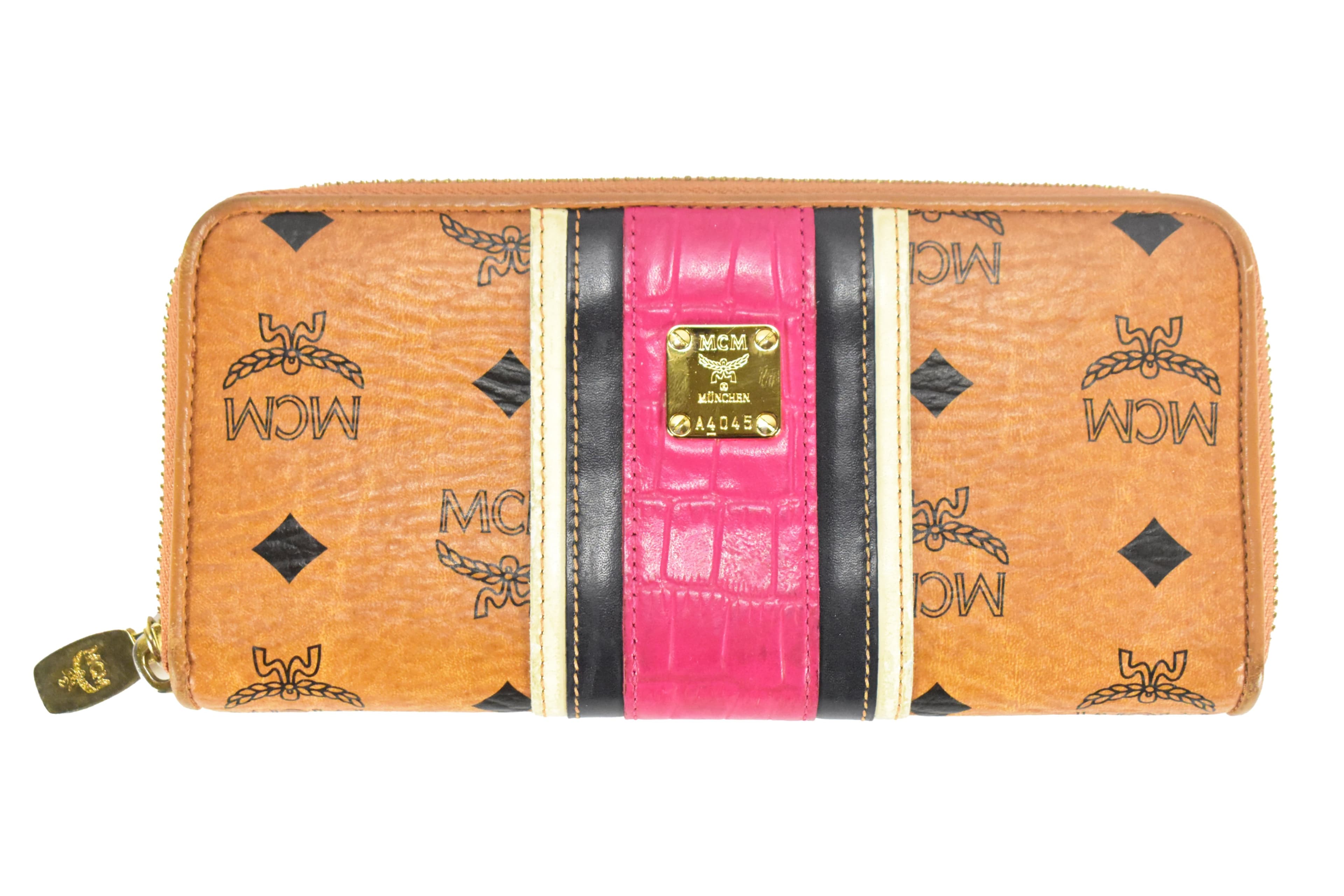 MCM GELDBEUTEL vintmarket.de PORTMONEE GELDBÖRSE COGNAC PINK 4436
