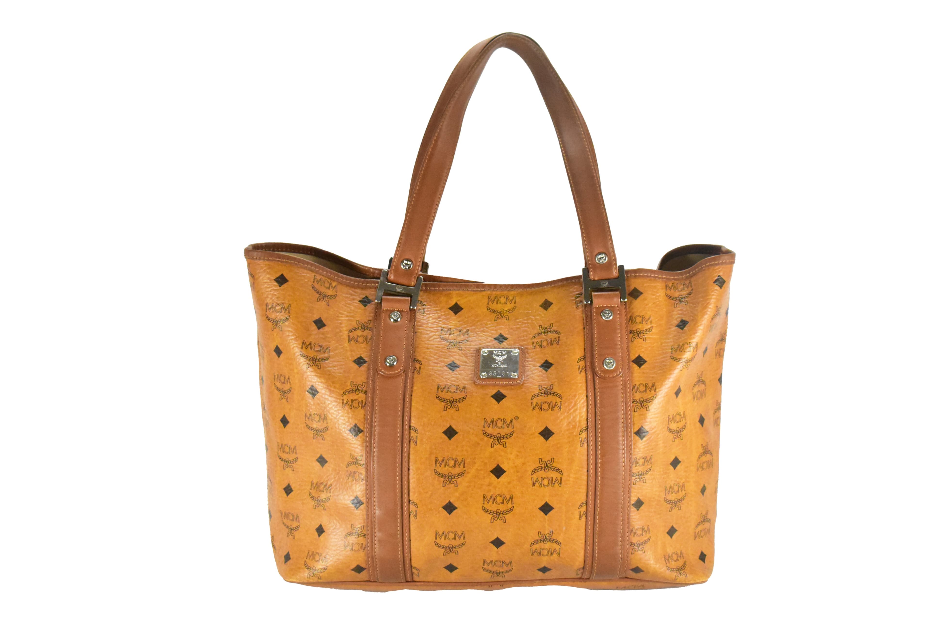 MCM SHOPPER MEDIUM vintmarket.de VISETOS TASCHE COGNAC 4403