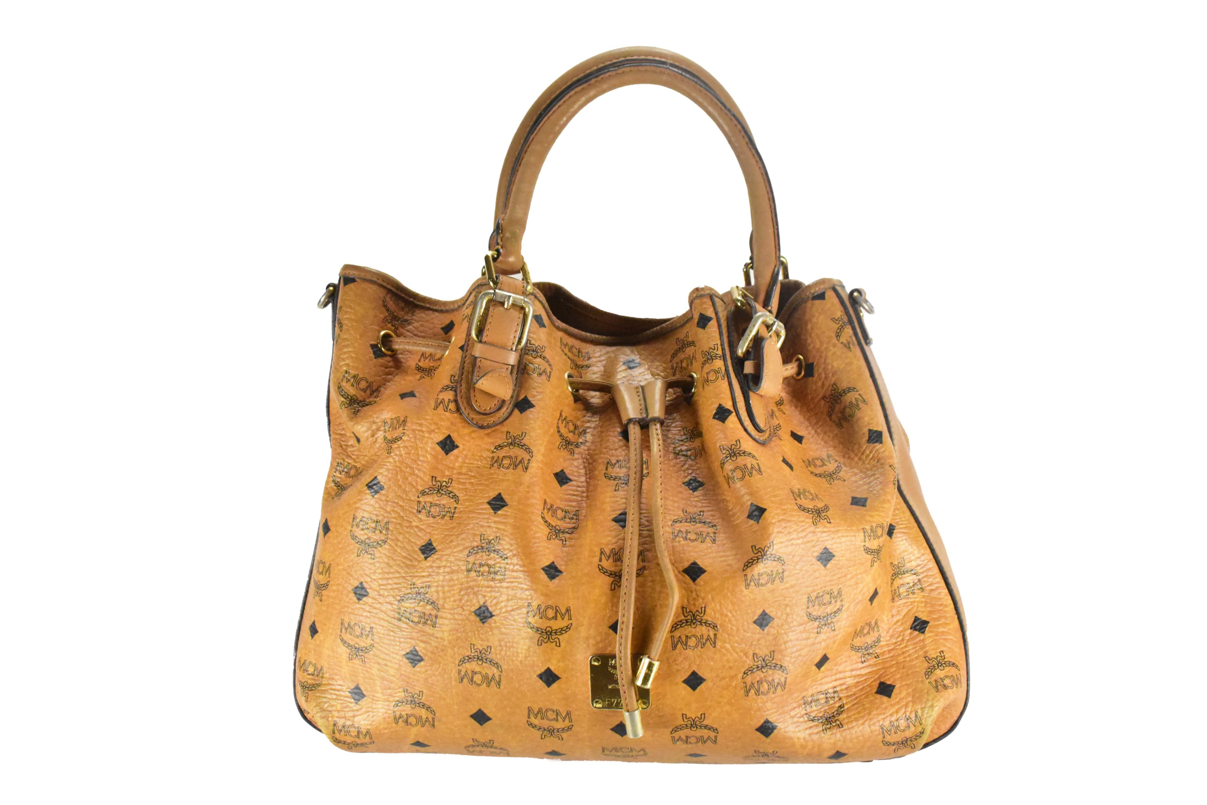 ✅MCM TASCHE GROß vintmarket-de SCHULTERTASCHE COGNAC 4405