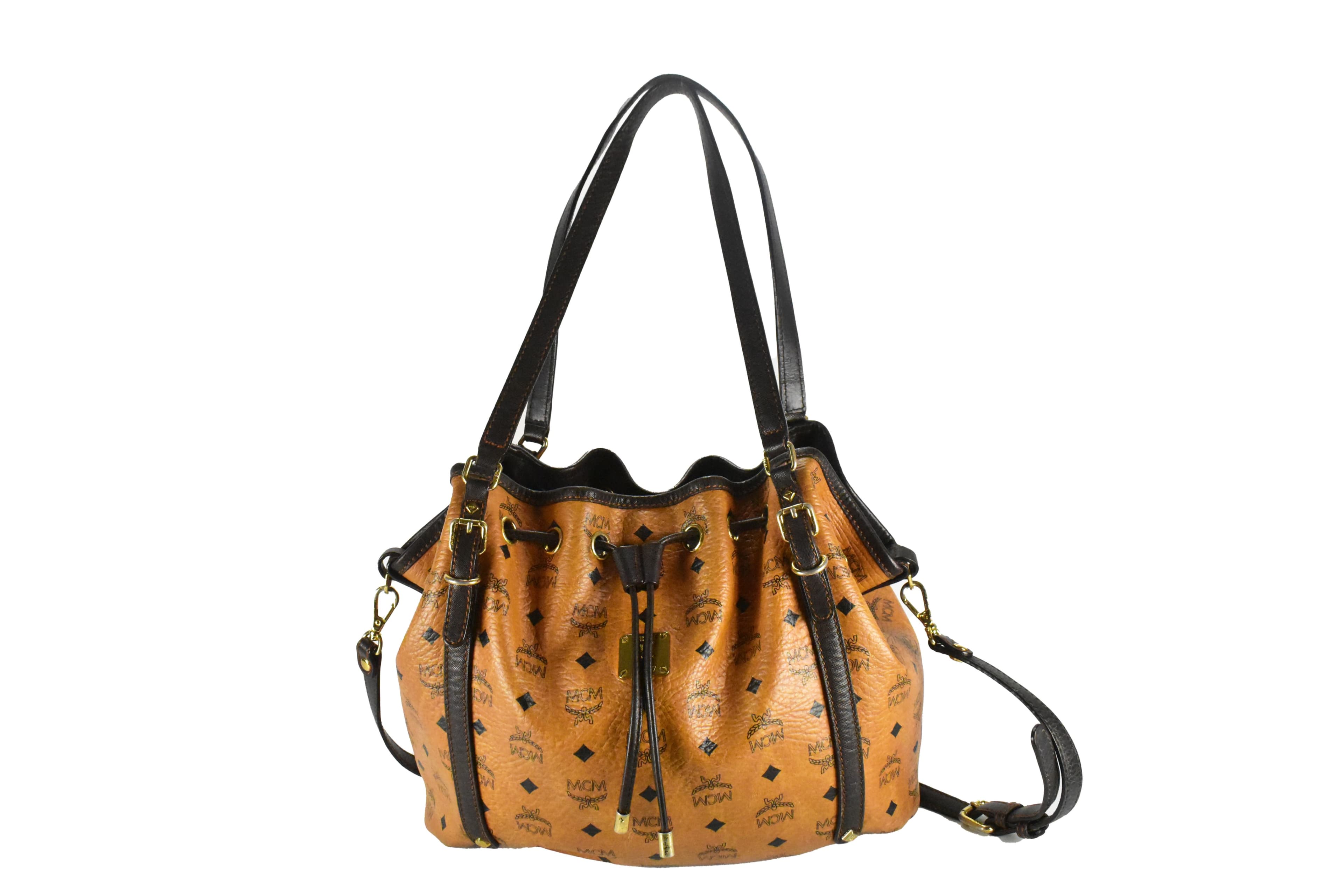 MCM SCHULTERTASCHE vintmarket.de HANDTASCHE CROSSBODY COGNAC 4406