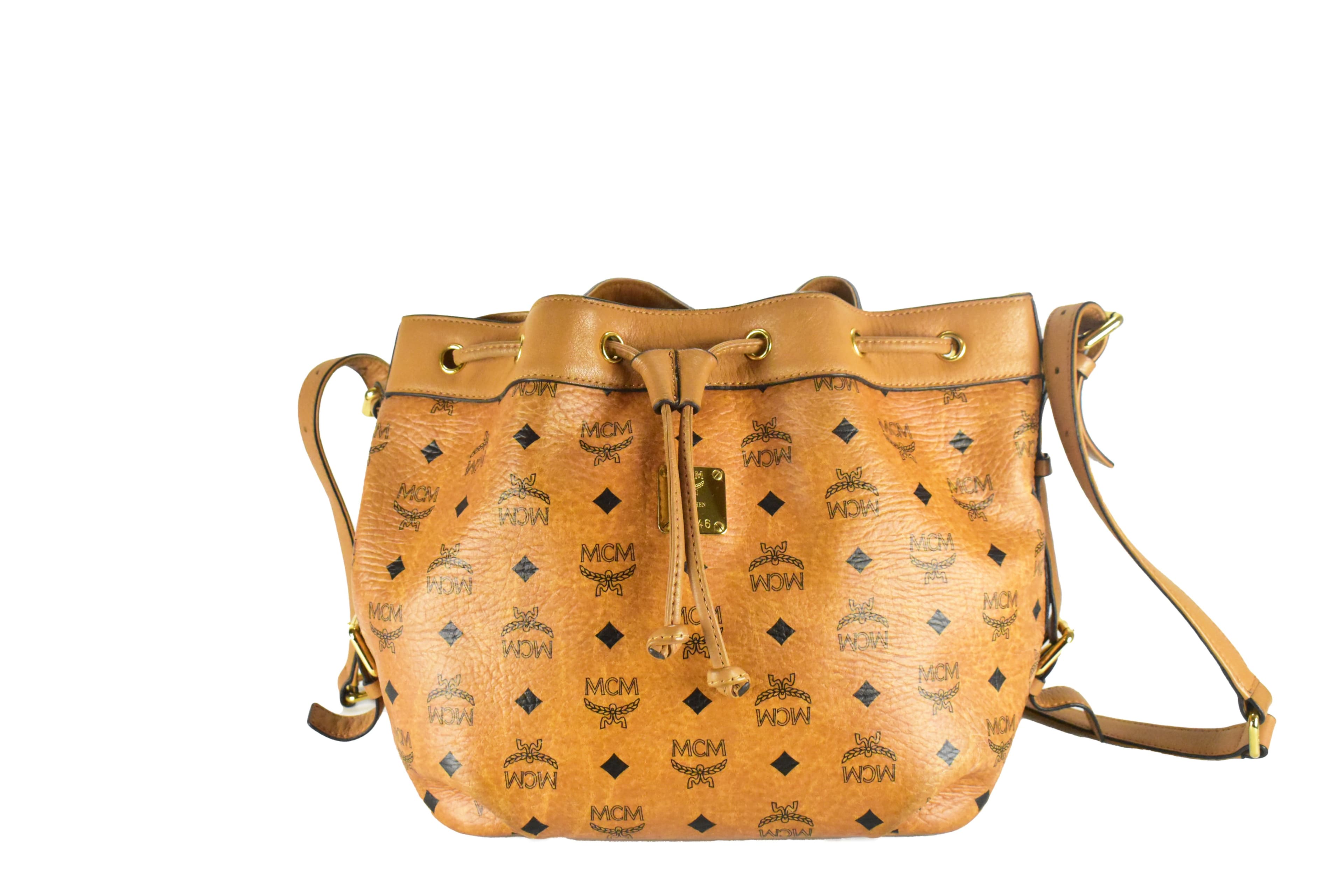 ✅MCM BEUTELTASCHE vintmarket.de TASCHE UMHÄNGETASCHE COGNAC 4408