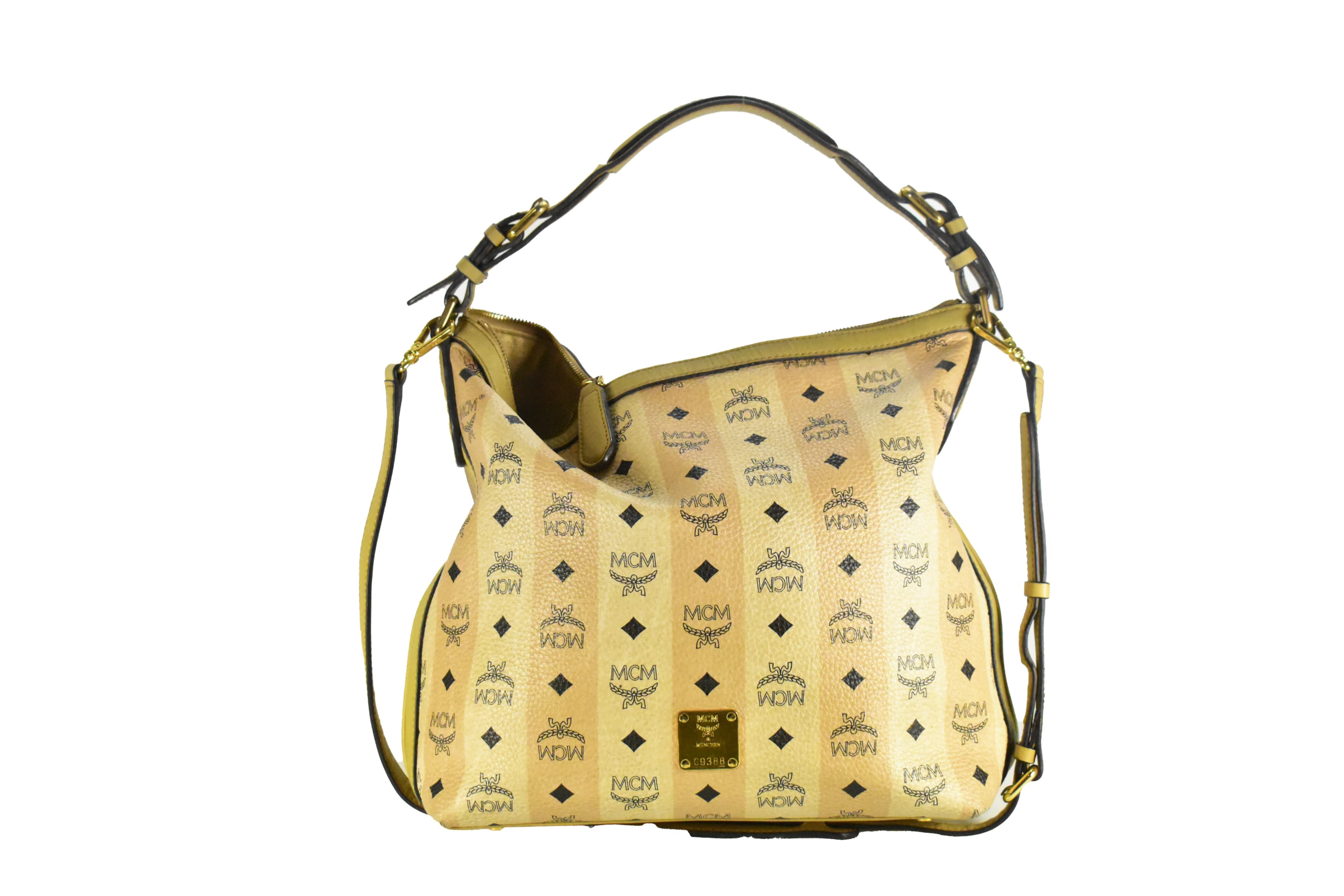 MCM SCHULTERTASCHE vintmarket.de LEDERTASCHE CROSSBODY BEIGE 4421