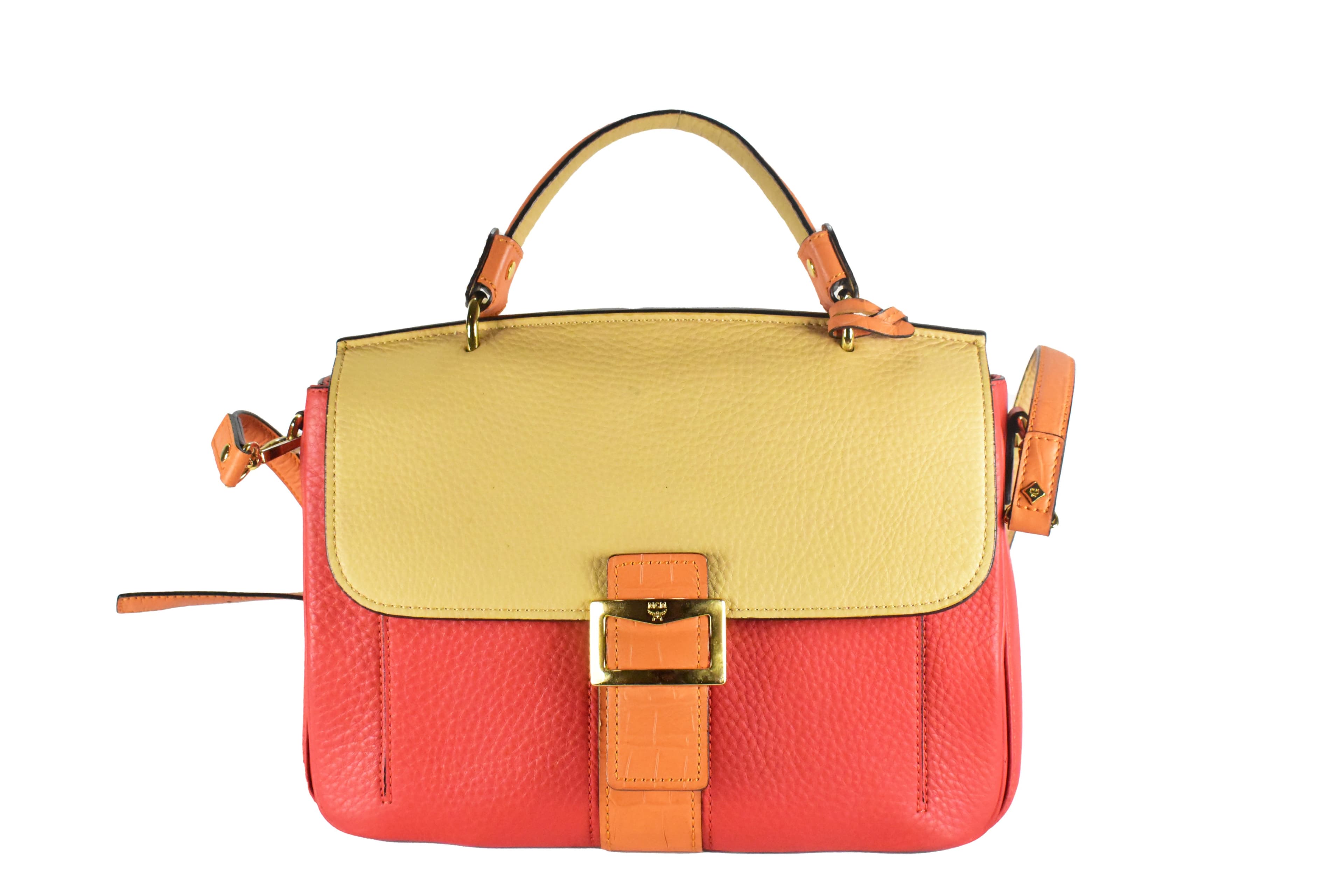 MCM SCHULTERTASCHE vintmarket.de CROSSBODY COGNAC ROT BEIGE 4429