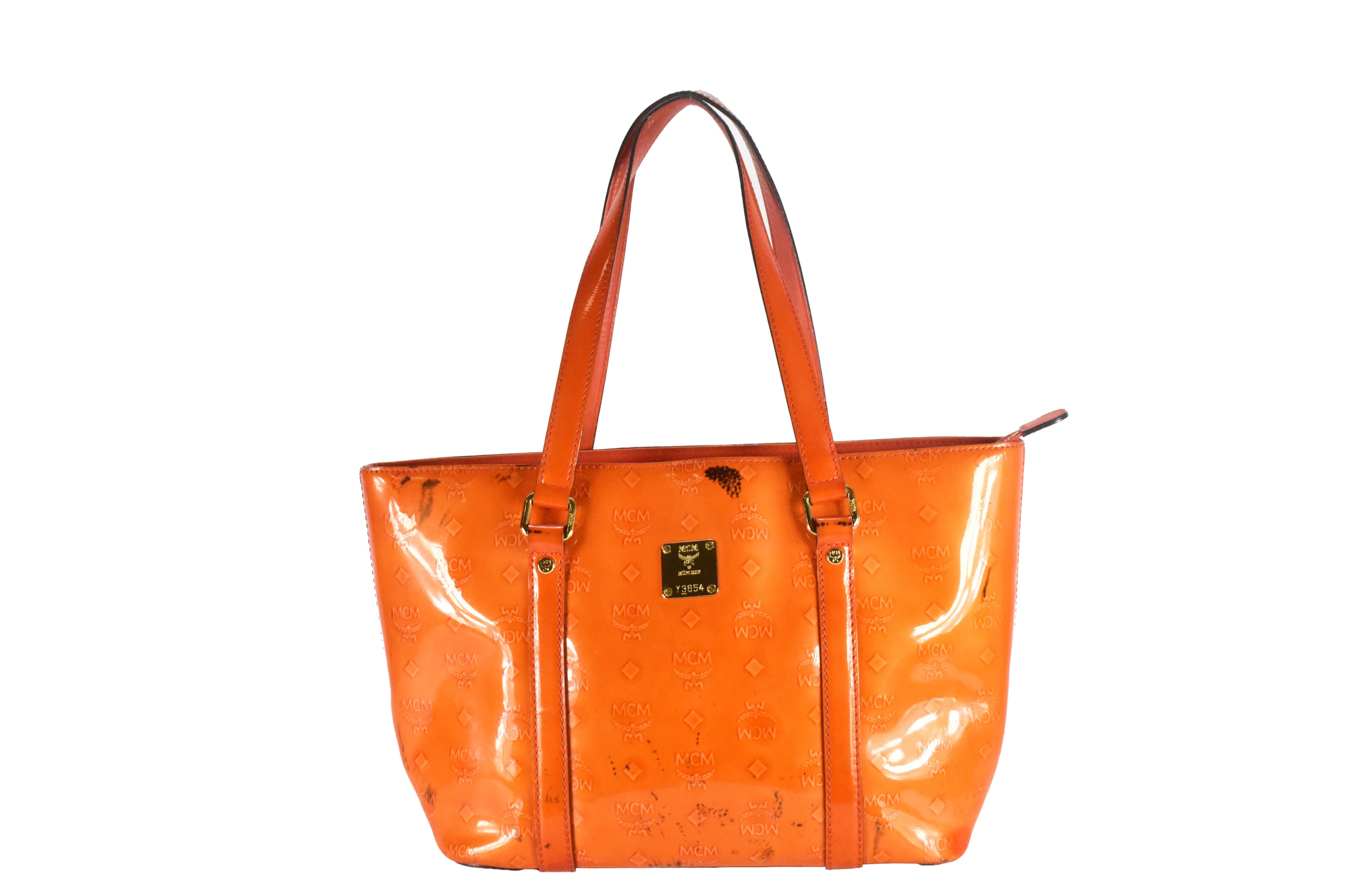 ✅MCM SCHULTERTASCHE vintmarket.de TASCHE SHOPPER ORANGE 4430