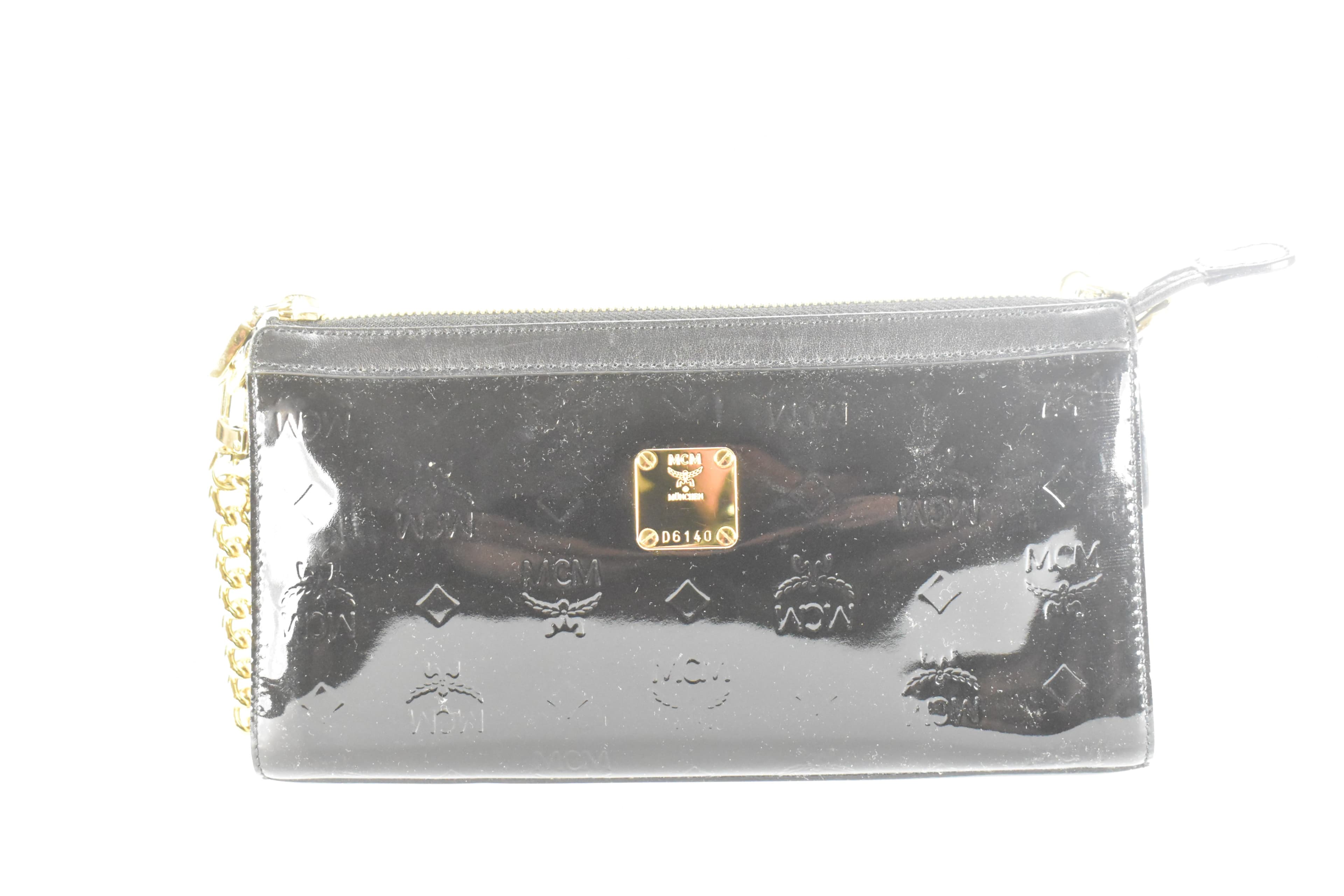 MCM SCHULTERTASCHE vintmarket.de LEDER CROSSBODY SCHWARZ 4434