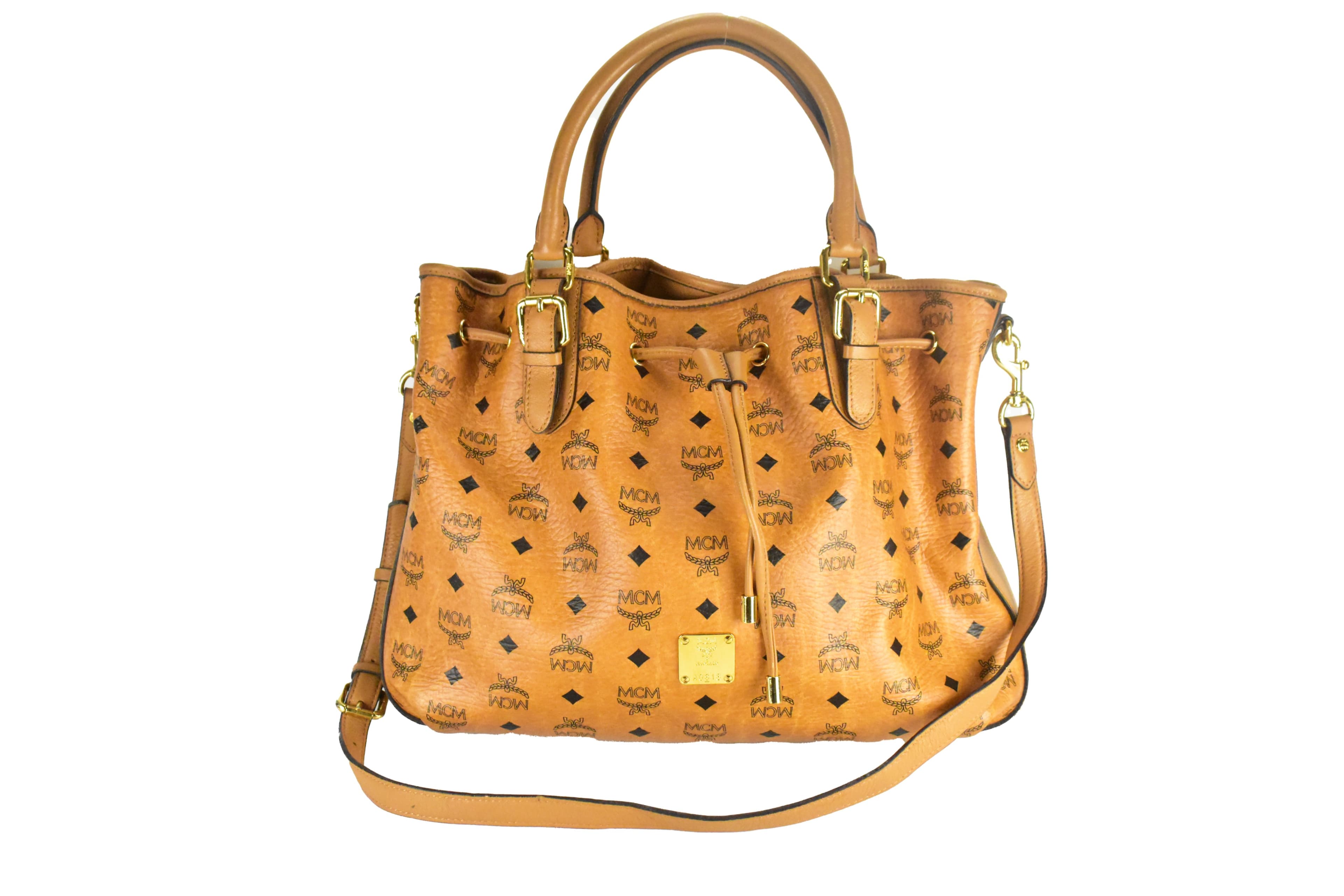 ✅MCM TASCHE GROß vintmarket-de SCHULTERTASCHE COGNAC 4452