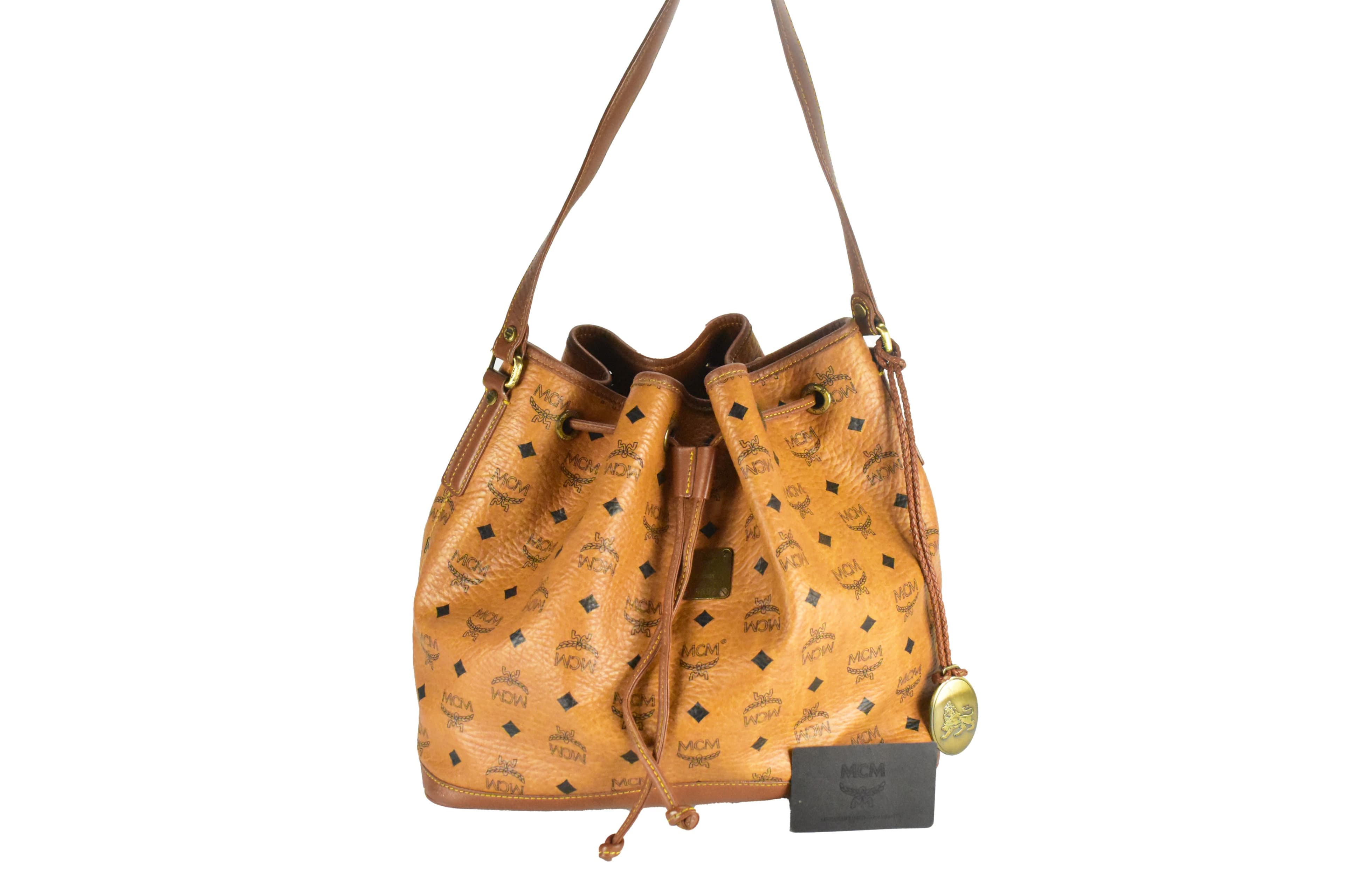 MCM BEUTELTASCHE vintmarket.de UMHÄNGETASCHE COGNAC 4456