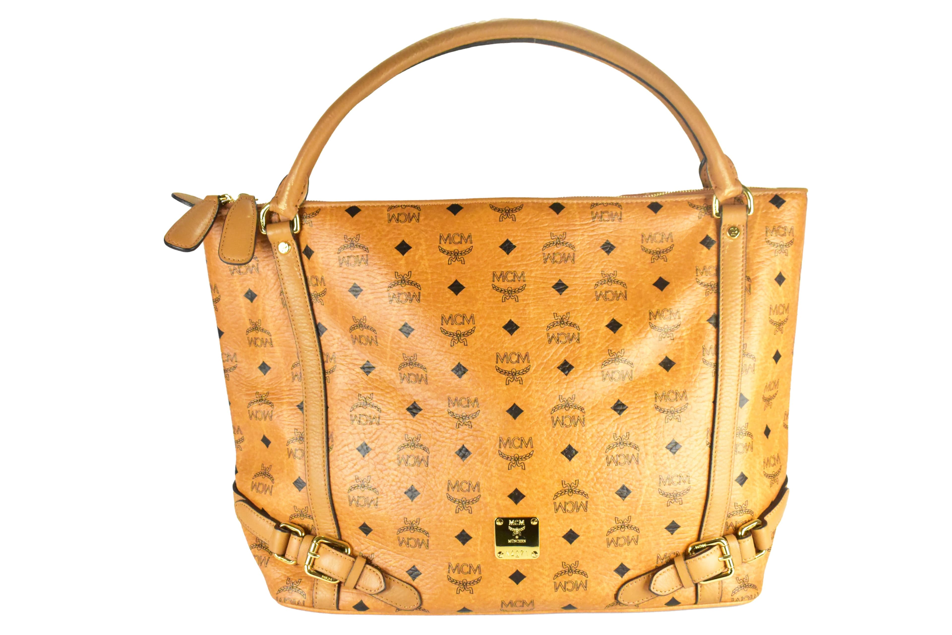 MCM UMHÄNGETASCHE vintmarket.de SCHULTERTASCHE COGNAC 4461
