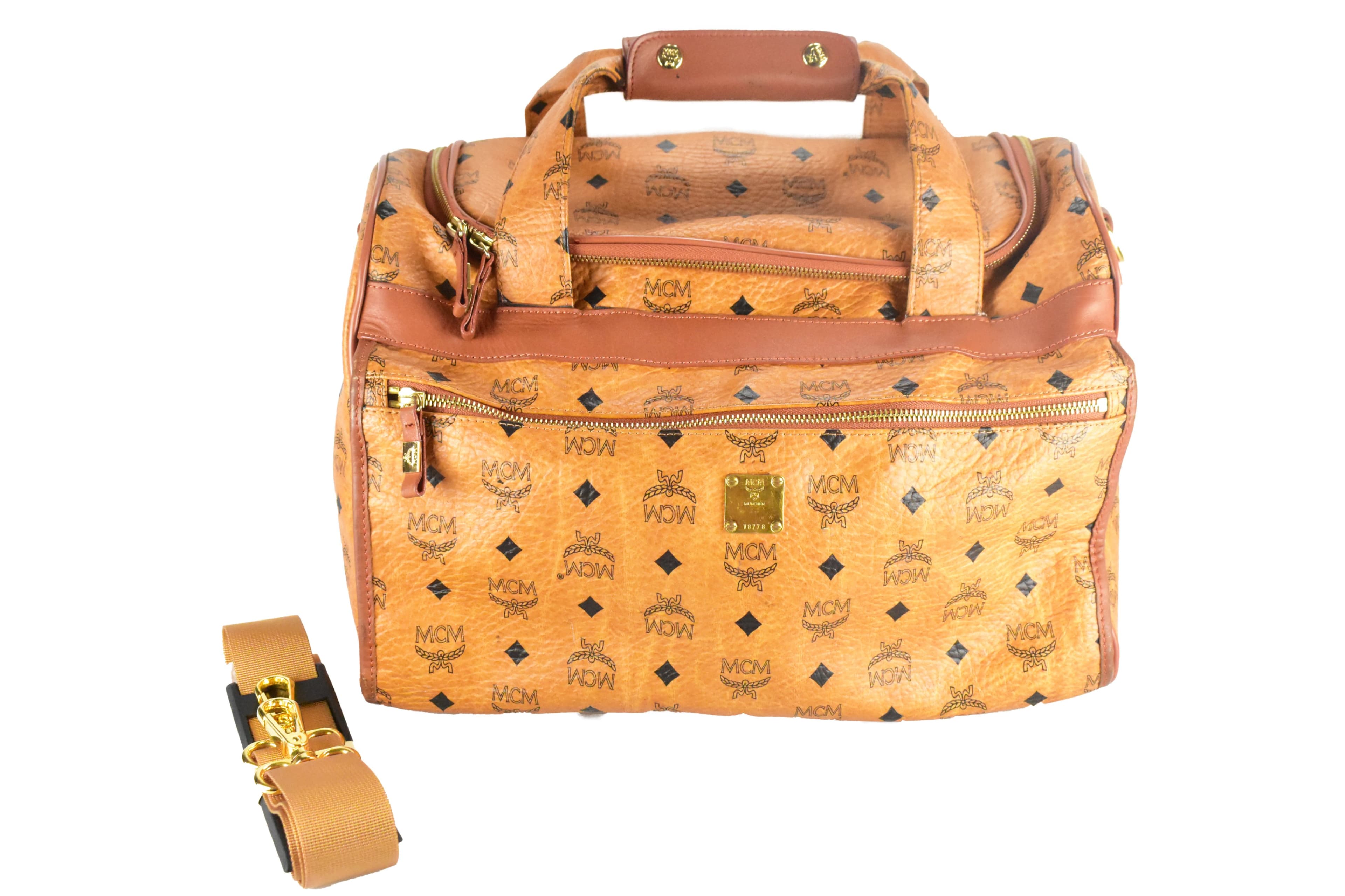 MCM WEEKENDER REISETASCHE vintmarket.de CROSSBODY COGNAC 4469