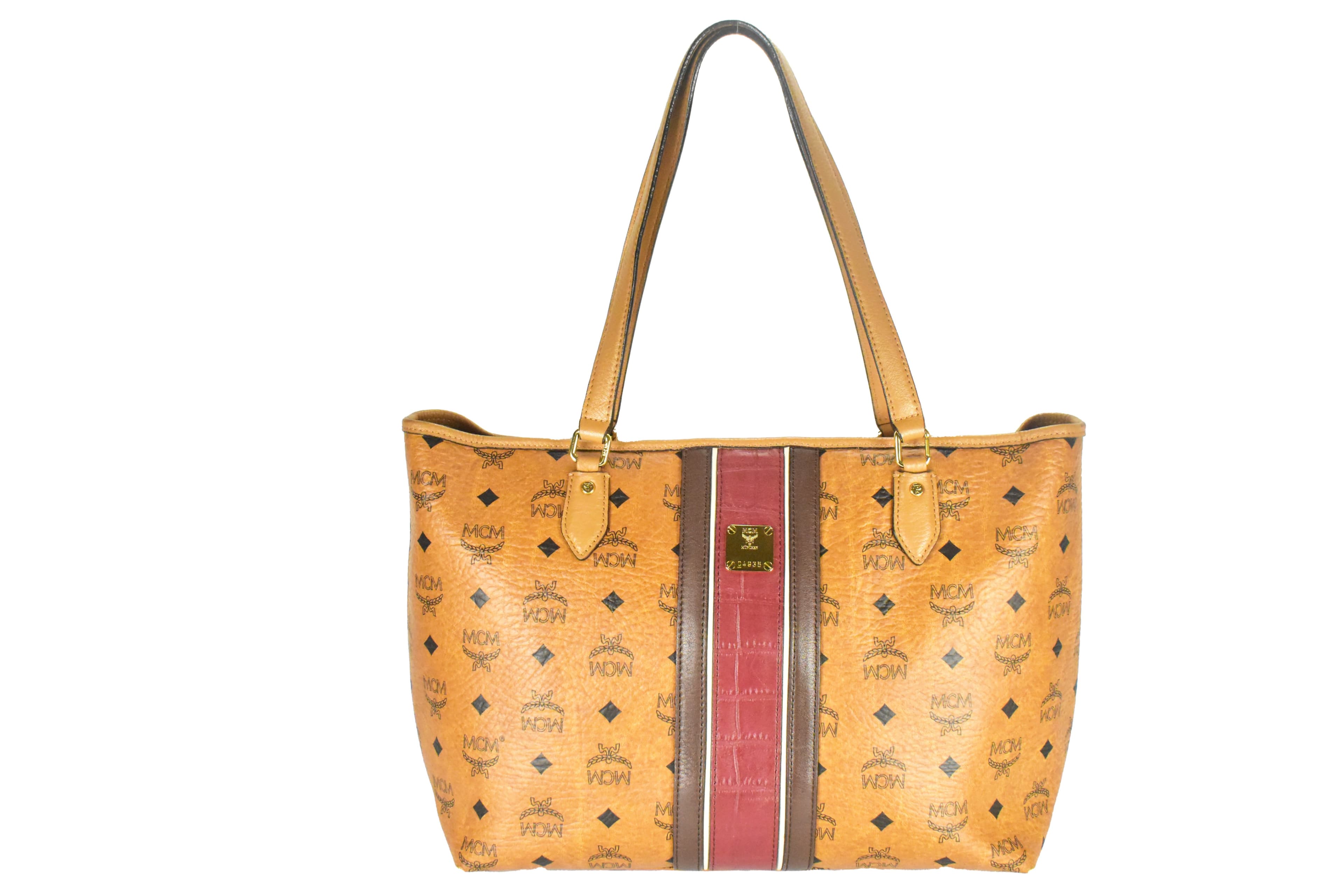 MCM SHOPPER MEDIUM vintmarket.de SCHULTERTASCHE COGNAC 4482