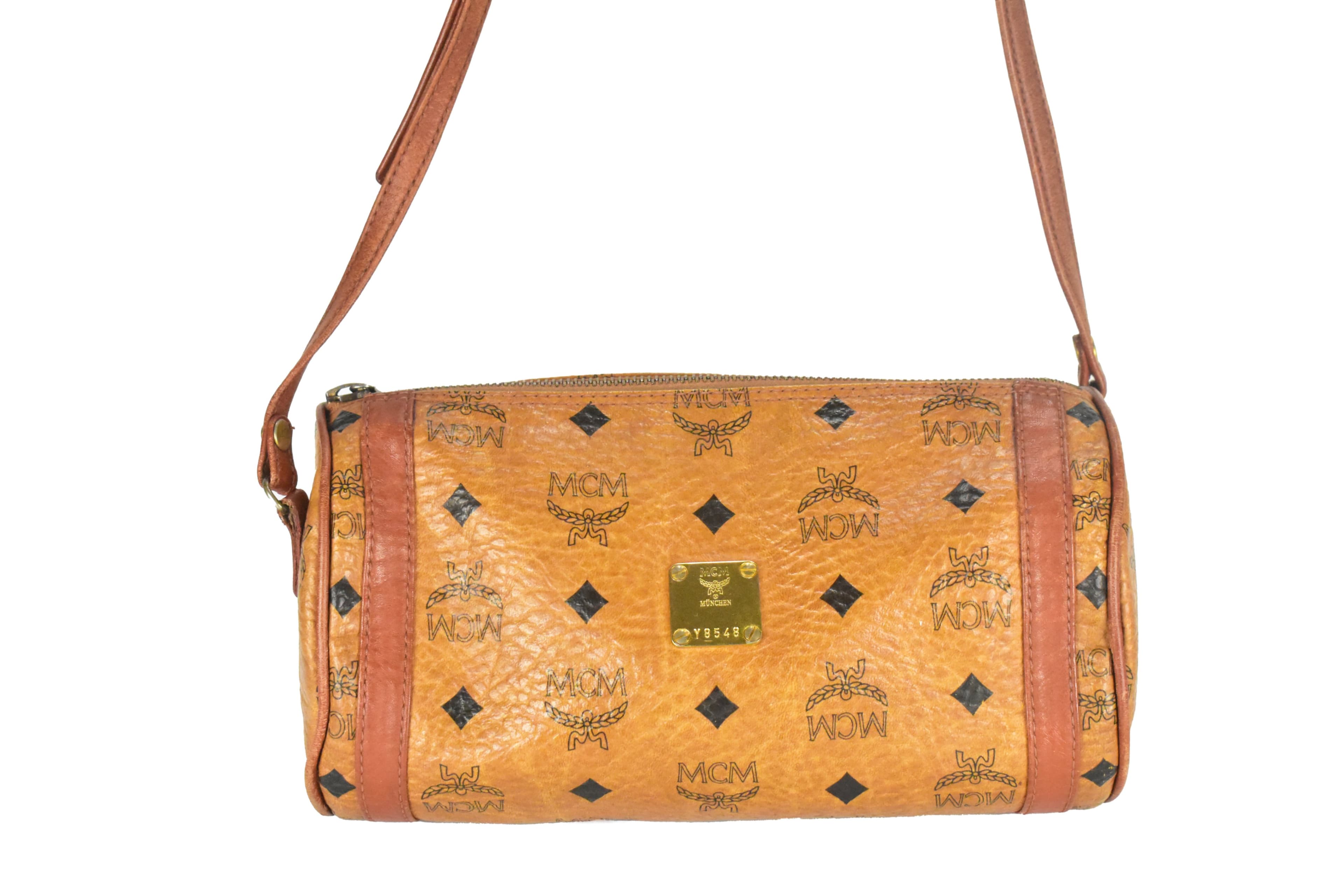 MCM SATTELTASCHE vintmarket.de UMHÄNGETASCHE ZYLINDER COGNAC 4498