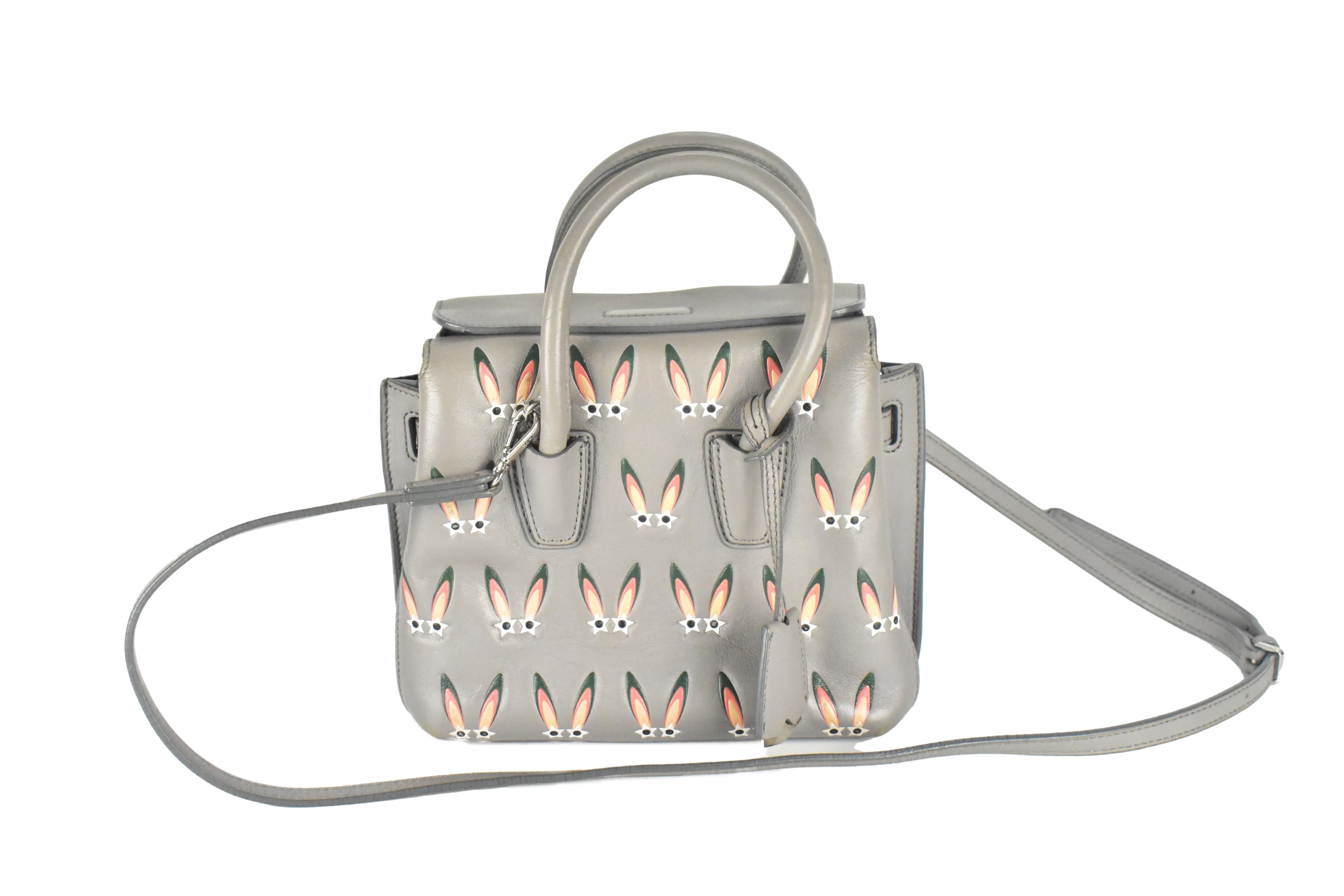 ✅MCM TASCHE SCHULTERTASCHE HANDTASCHE CROSSBODY GRAU 4497