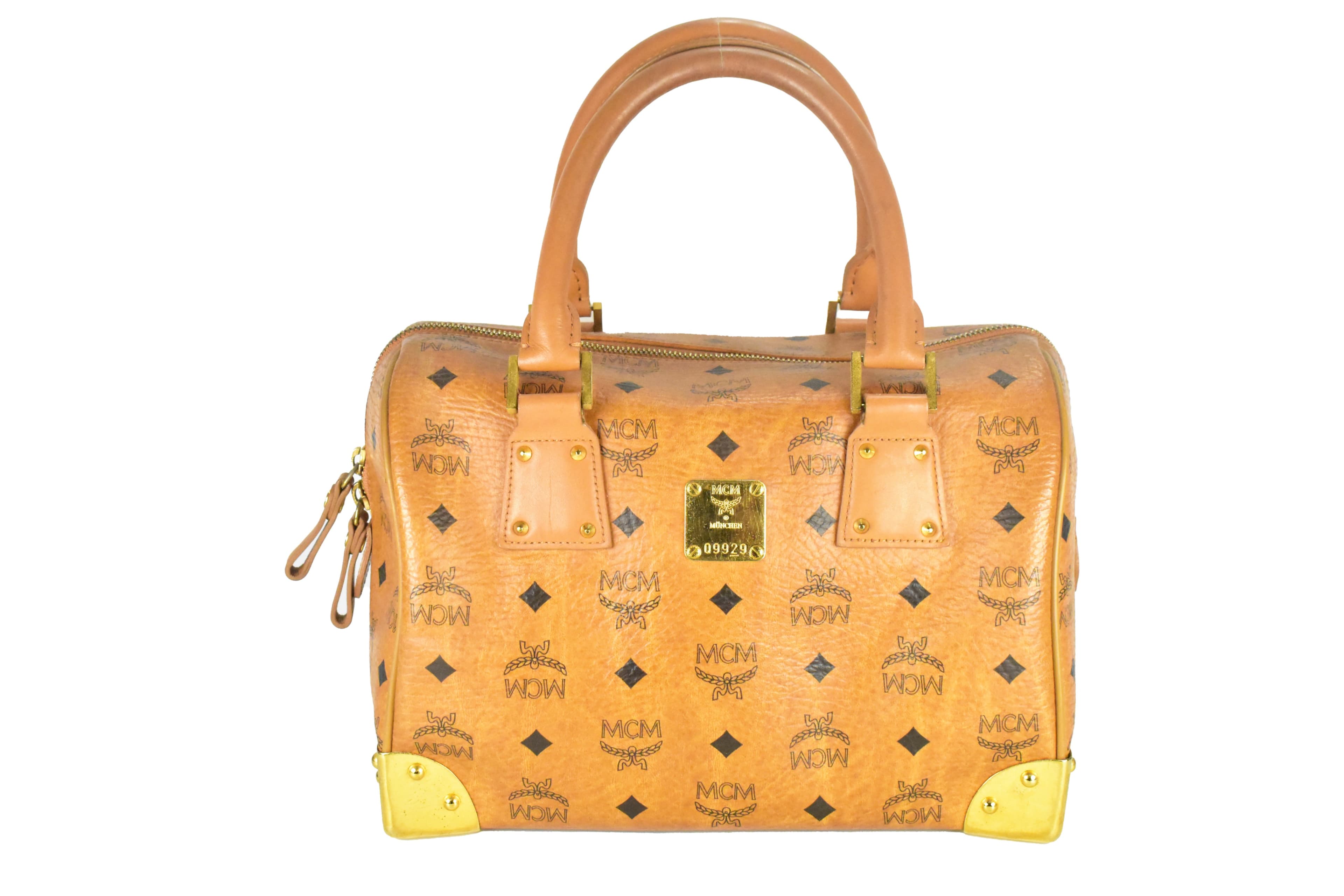 ✅MCM TASCHE vintmarket.de BOSTON CROSSBODY COGNAC 4502