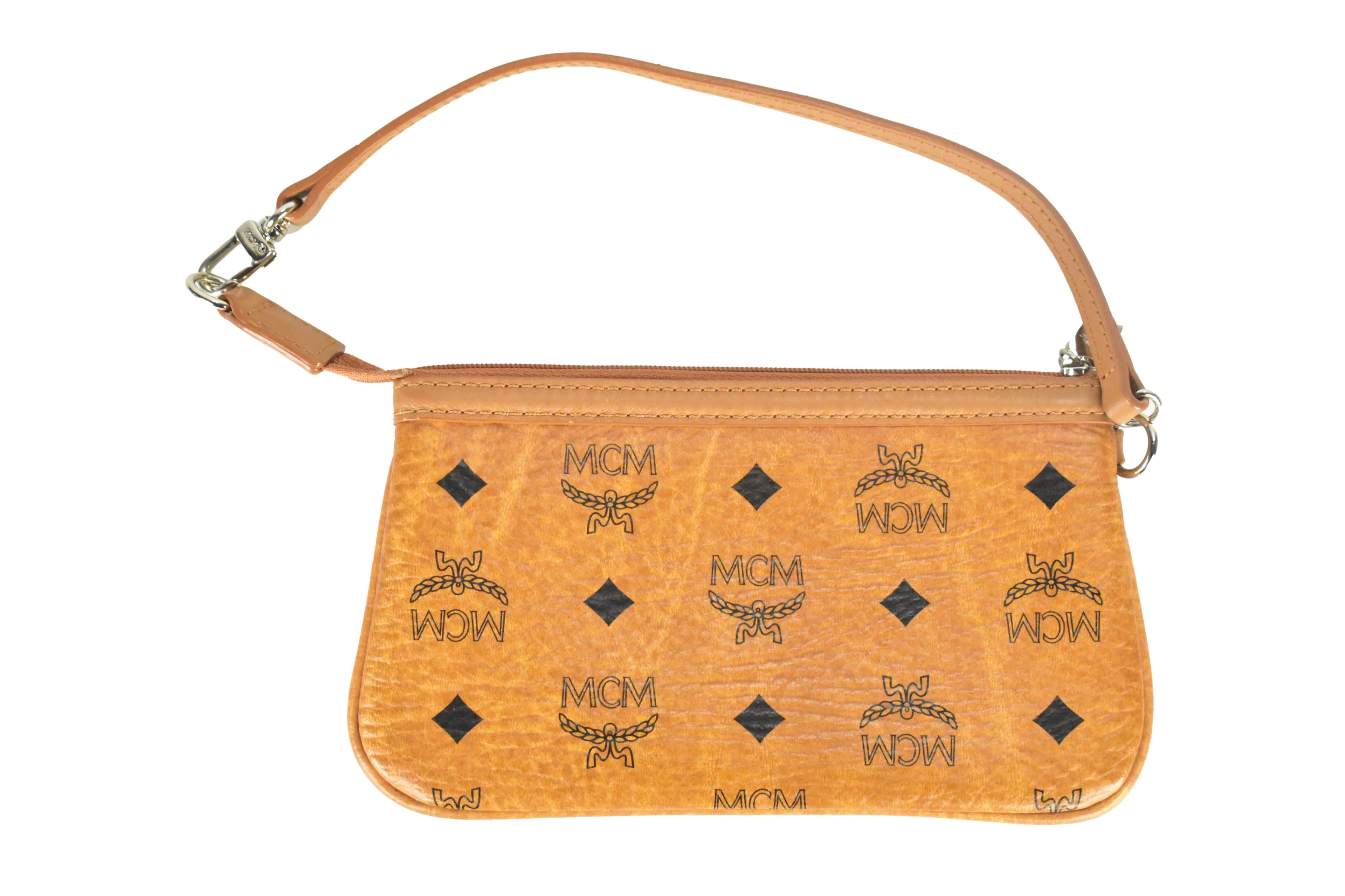 MCM POUCH vintmarket.de POCHETTE POCHETE TASCHE COGNAC 4506
