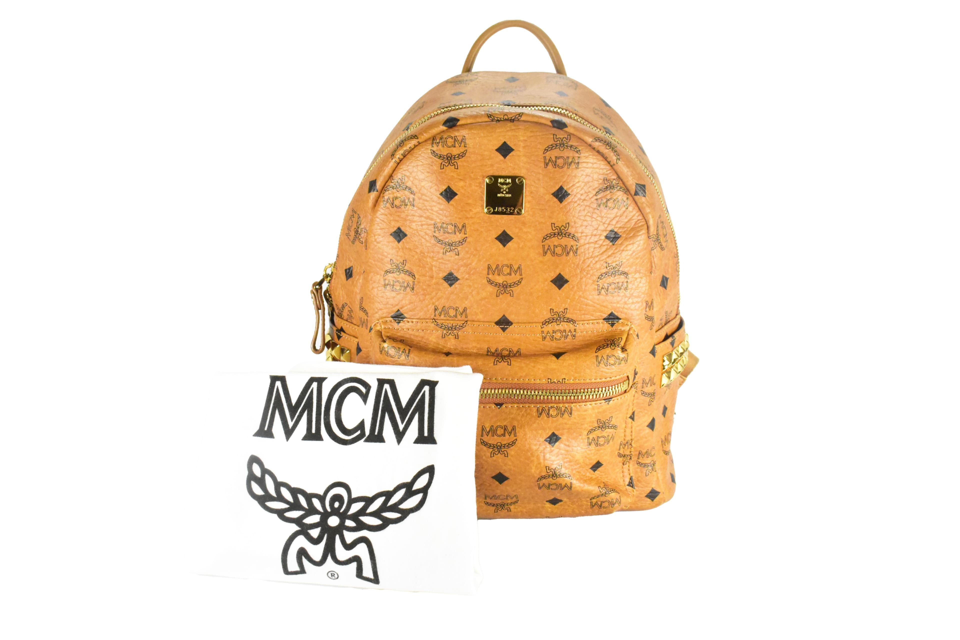 MCM LEDERRUCKSACK MITTEL vintmarket.de DAMEN RUCKSACK COGNAC 4511