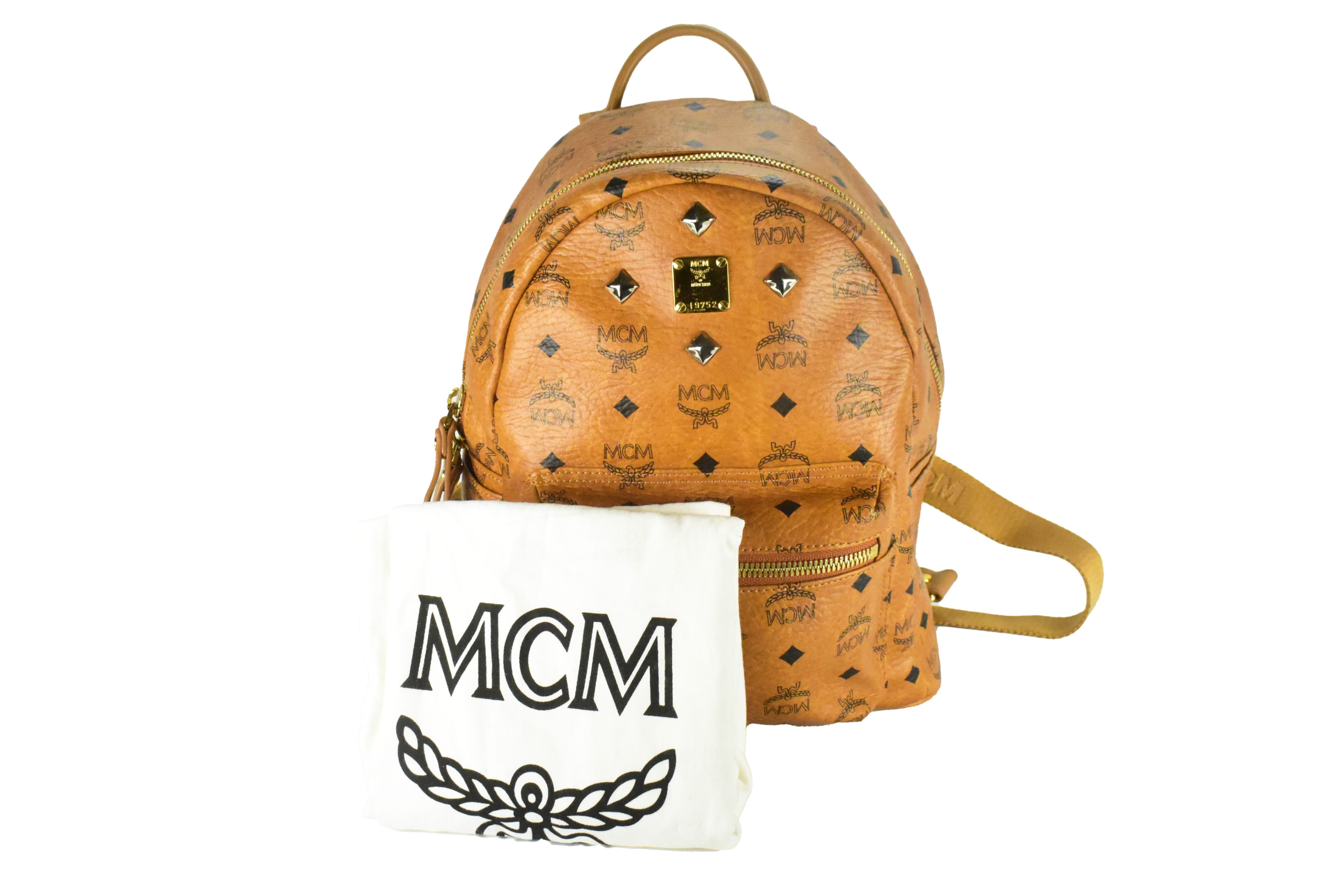 MCM LEDERRUCKSACK MITTEL vintmarket.de DAMEN RUCKSACK COGNAC 4512