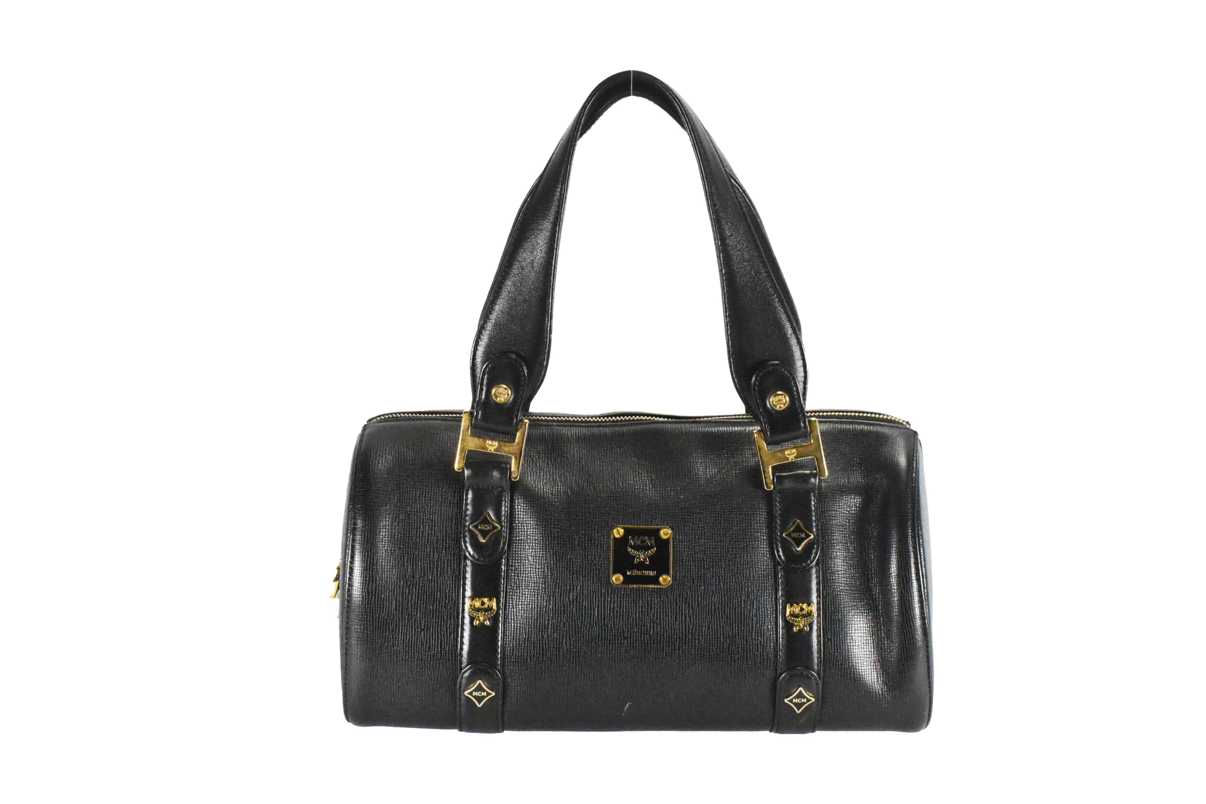 ✅MCM TASCHE vintmarket-de ZYLINDER HANDTASCHE TASCHE SCHWARZ 4552