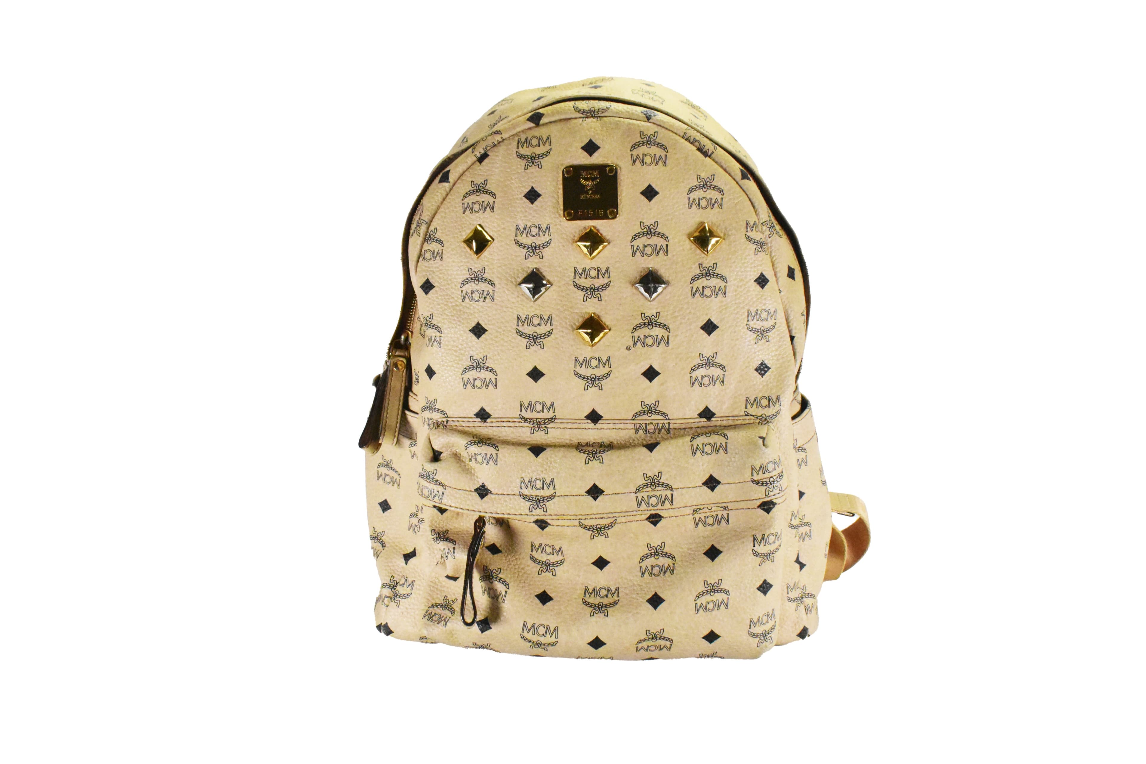 MCM RUCKSACK vintmarket.de GROß HERREN DAMEN BEIGE 4592