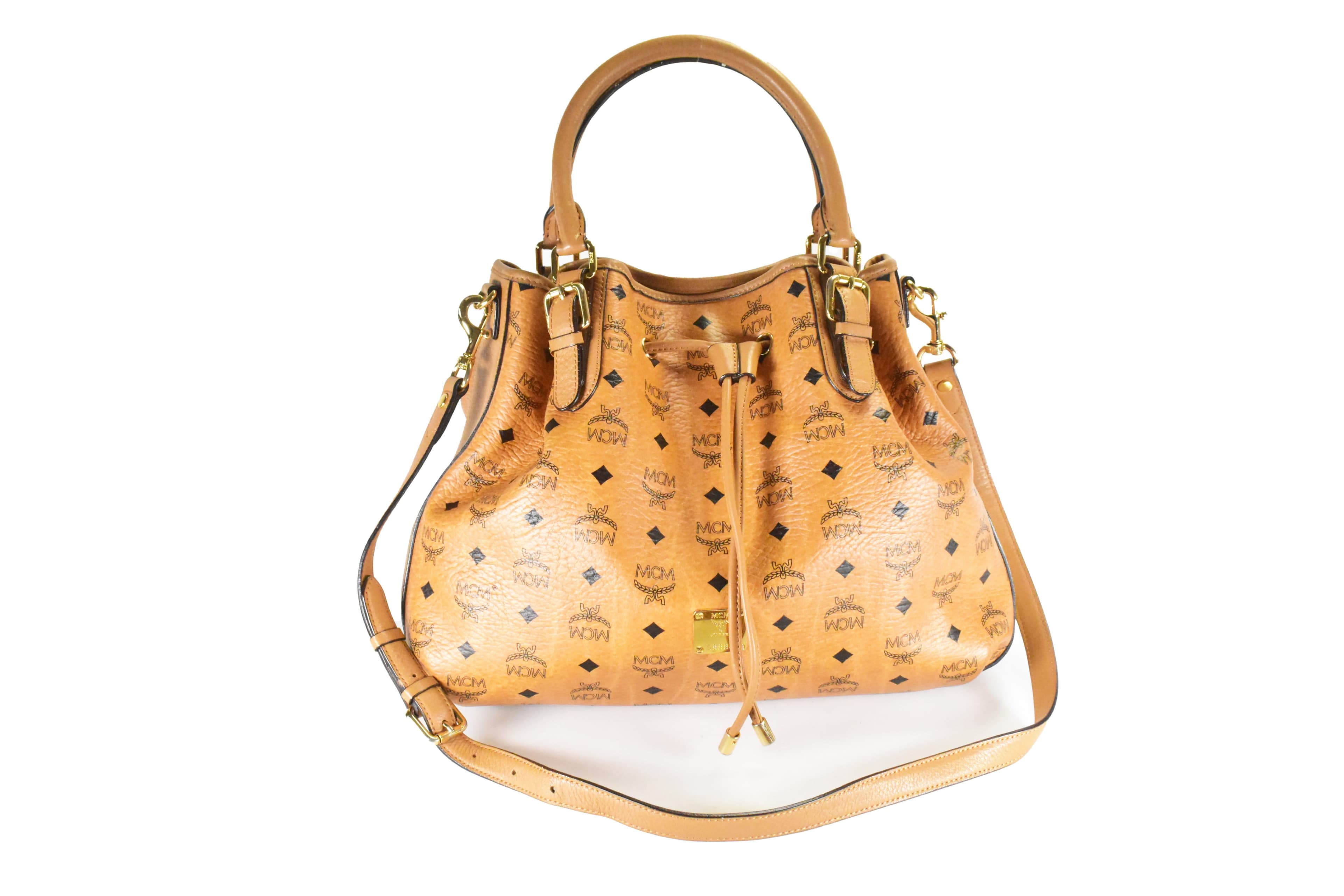 ✅MCM TASCHE GROß vintmarket-de SCHULTERTASCHE COGNAC 4605