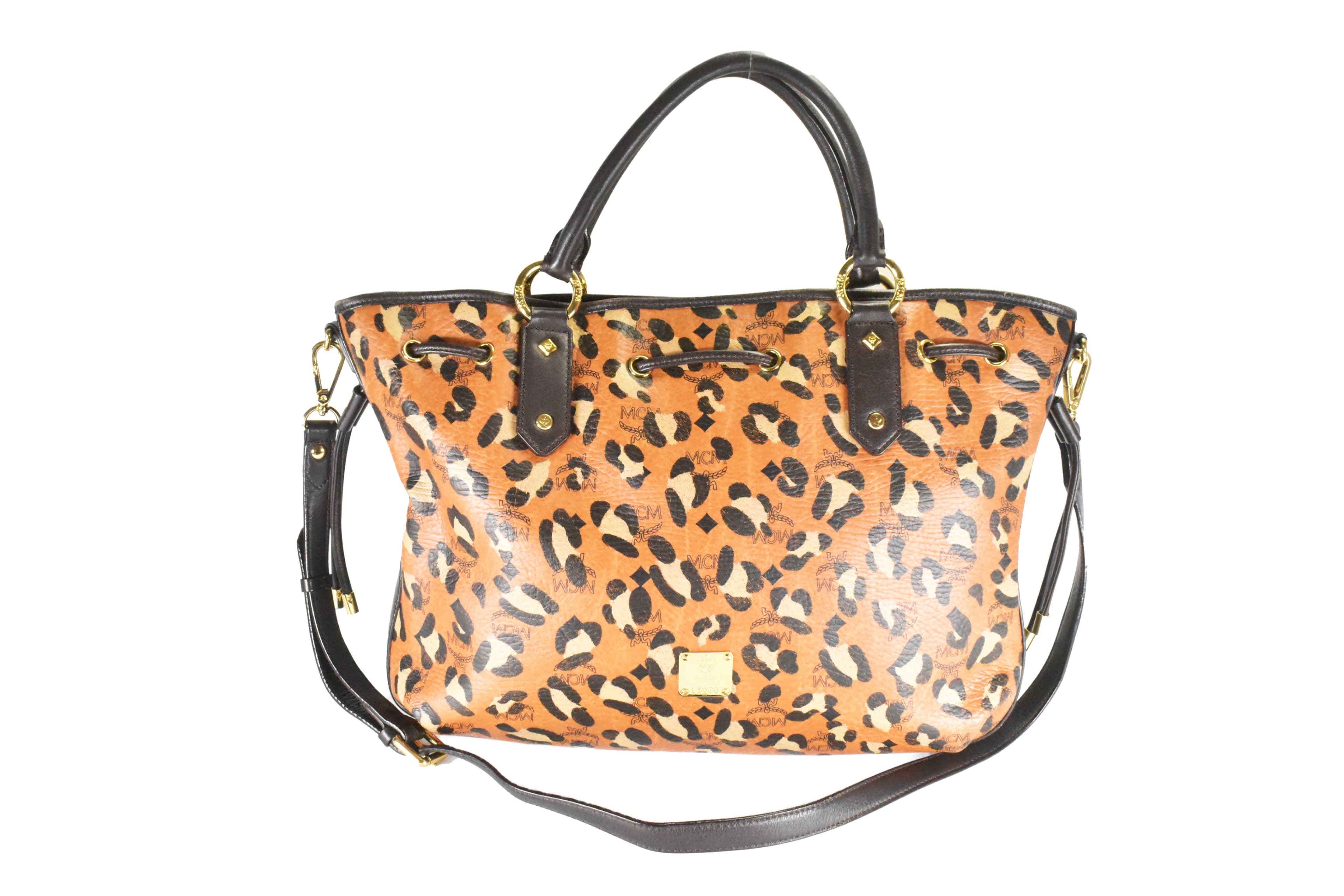 MCM TASCHE SCHULTERTASCHE vintmarket.de DRAWSTRING COGNAC 4606