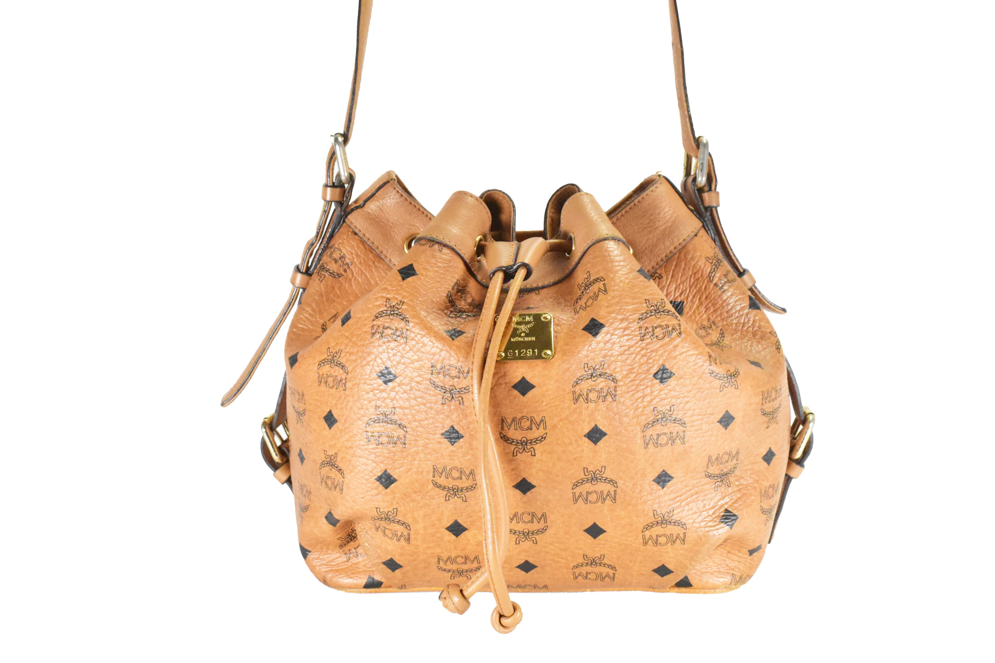 ✅MCM BEUTELTASCHE vintmarket.de TASCHE UMHÄNGETASCHE COGNAC 4616