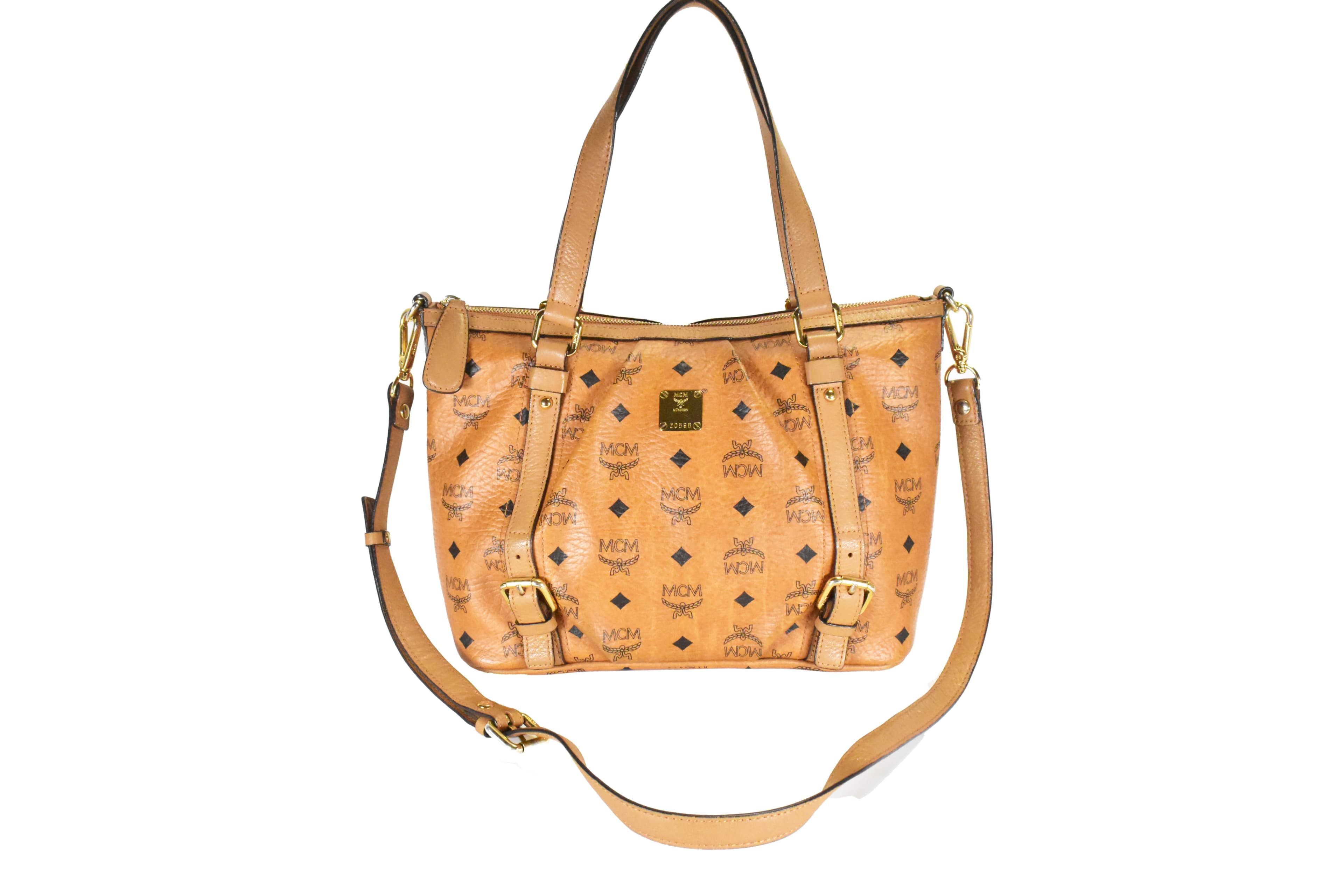 ✅MCM CROSSBODY SCHULTERTASCHE vintmarket.de KLEIN COGNAC 4612