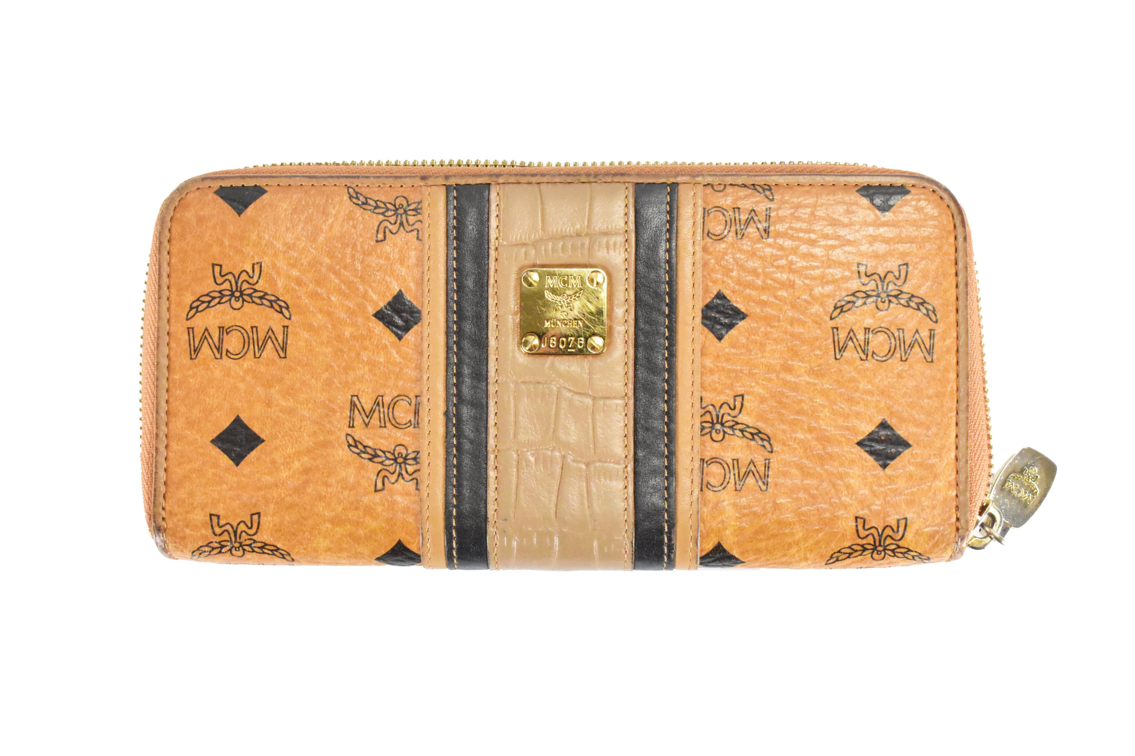MCM GELDBEUTEL vintmarket.de PORTMONEE GELDBÖRSE COGNAC 4657