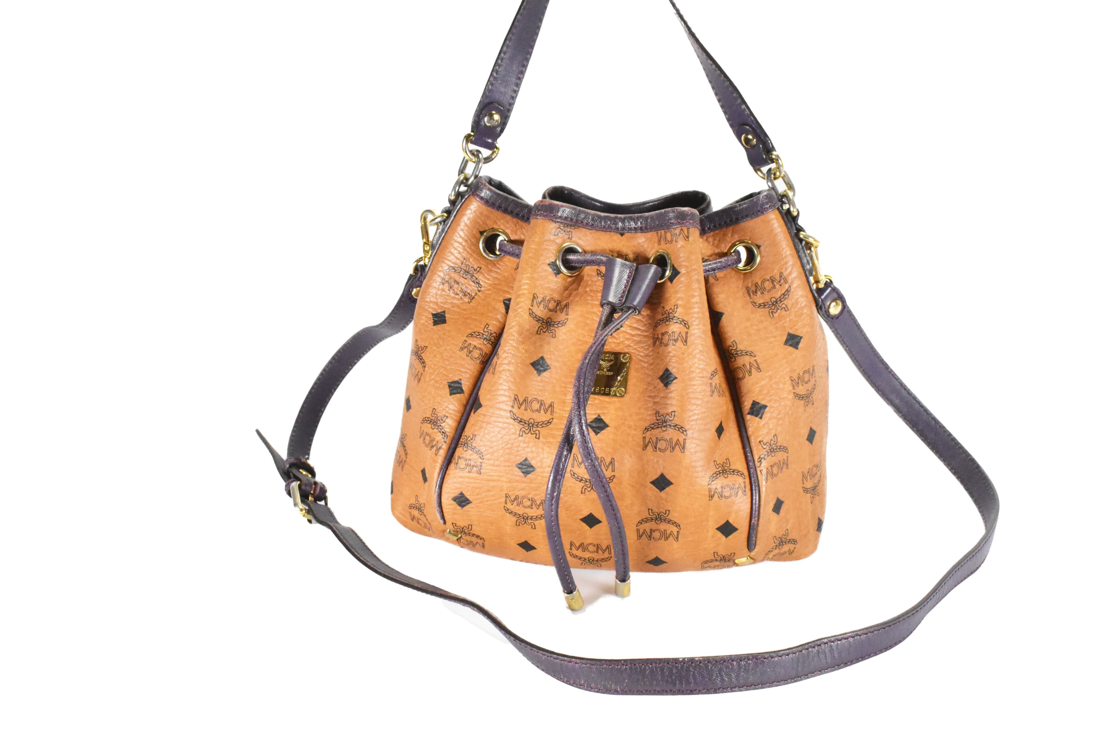 MCM TASCHE BEUTELTASCHE vintmarket.de CROSSBODY LEDER COGNAC 4683