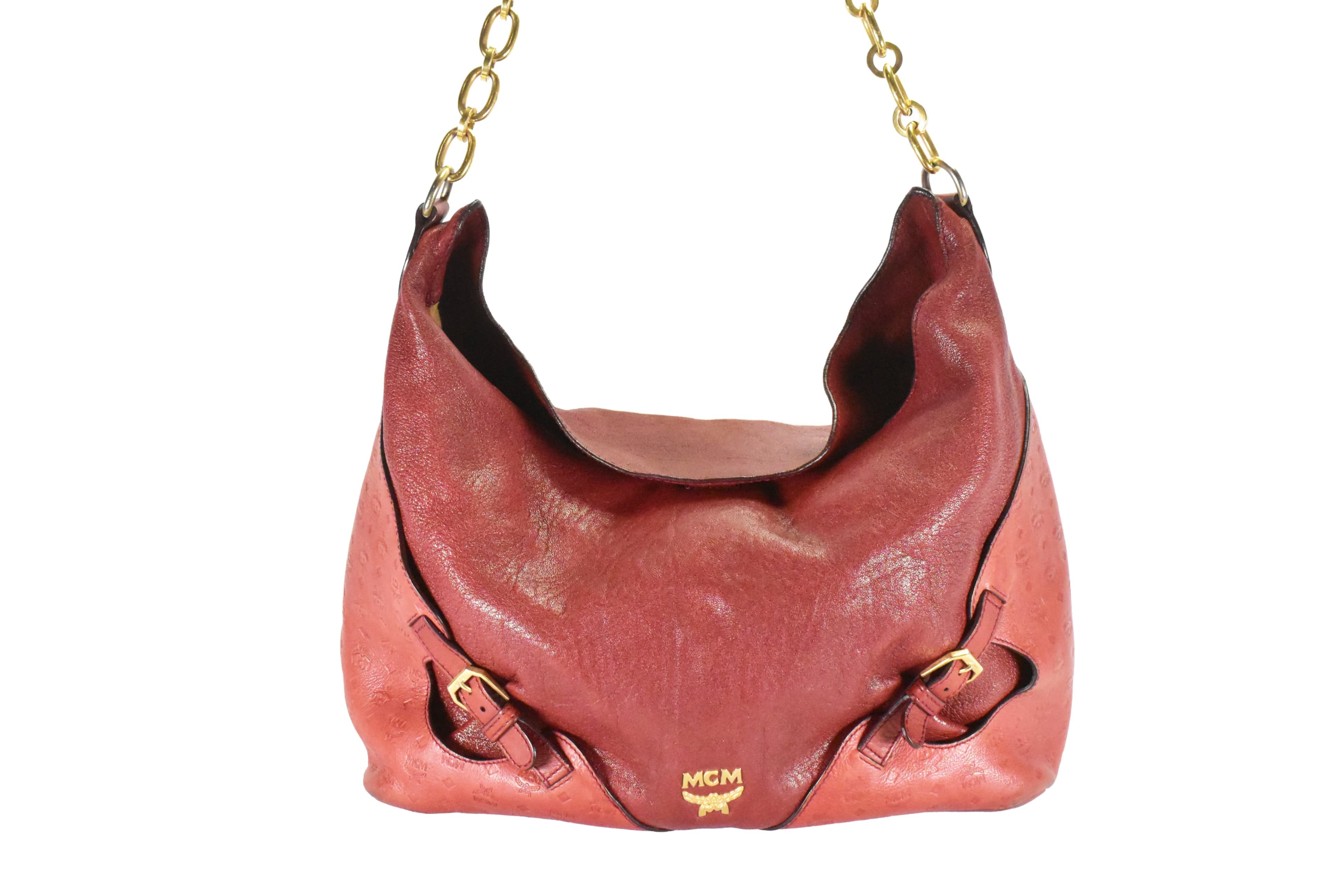 ✅MCM SCHULTERTASCHE vintmarket.de AKTENTASCHE CROSSBODY ROT 4685