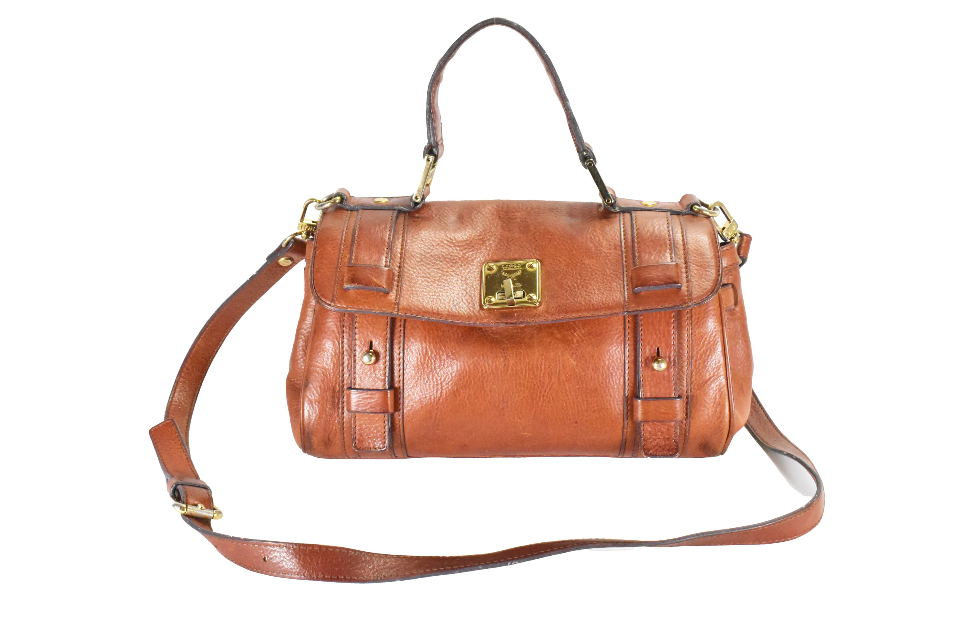 MCM SCHULTERTASCHE vintmarket.de AKTENTASCHE CROSSBODY BRAUN 4687