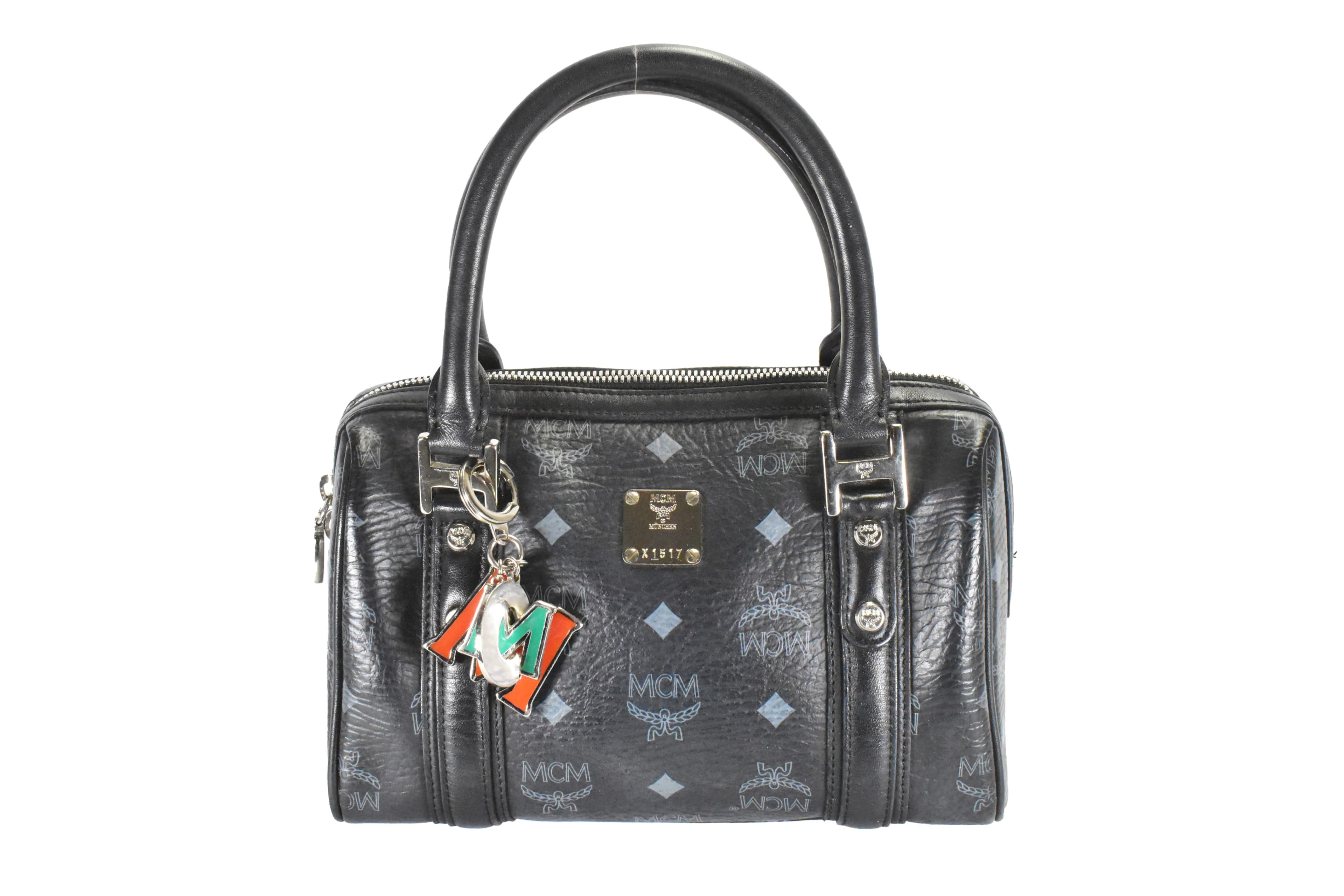 ✅MCM HANDTASCHE vintmarket.de BOSTON LEDERTASCHE SCHWARZ 4697